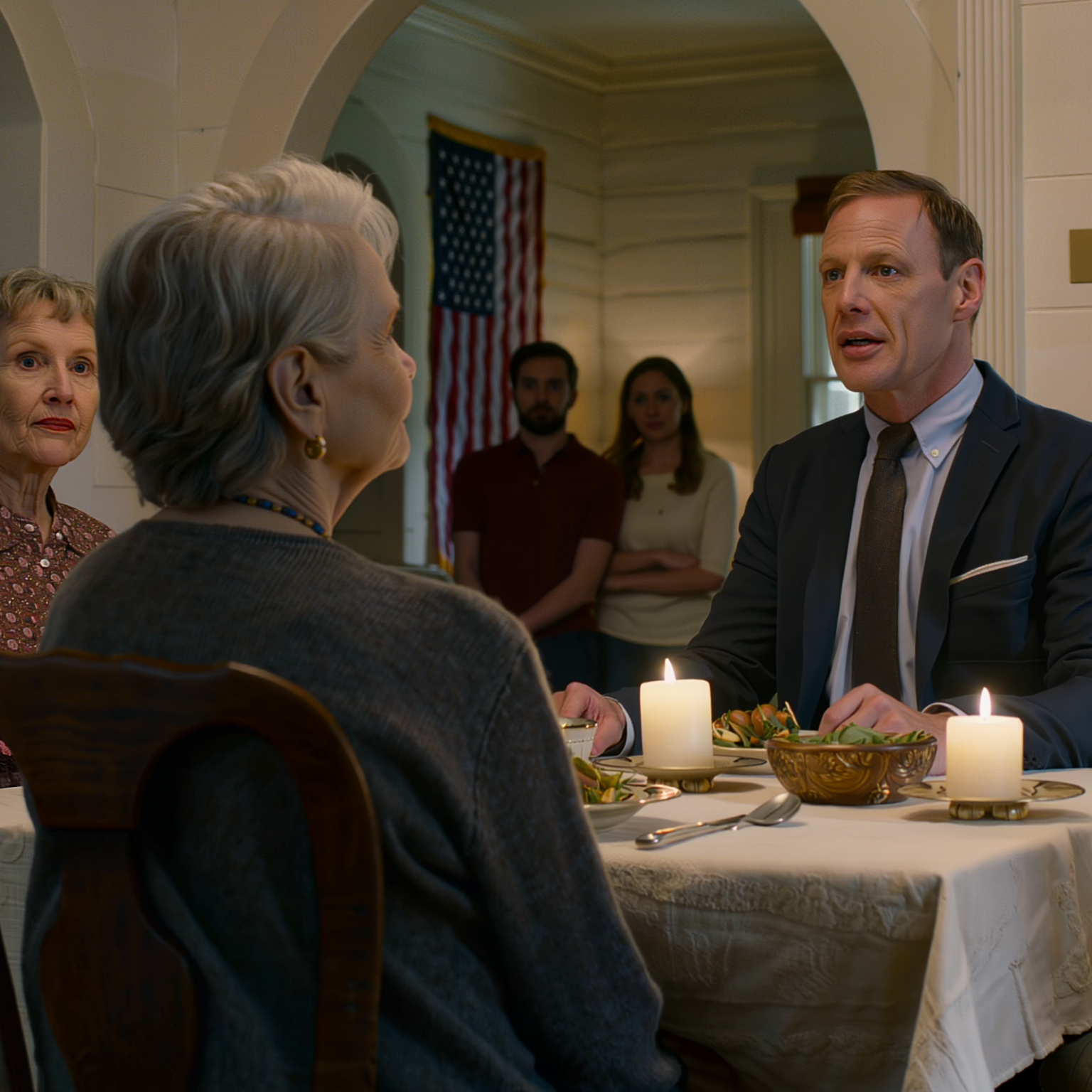 J’ai surpris leur conversation téléphonique… et j’ai décidé de m’occuper de la maison avant qu’ils n’aient pu ajouter un mot. Je ne les ai pas interrompus. Je n’ai pas fait un bruit pour qu’ils sachent que j’écoutais. Je suis restée là, dans ma cuisine, une main posée sur le comptoir froid, le combiné collé à l’oreille, à écouter mon fils aîné baisser la voix comme il le fait toujours quand il pense que quelque chose ne doit pas être entendu par sa mère. Dans cette maison, nous avons encore deux téléphones fixes, un dans la cuisine et l’autre dans le couloir à l’étage. C’est une vieille habitude qui remonte à l’époque où les garçons étaient encore à l’école, au temps où la facture de téléphone était accrochée sous un aimant sur le réfrigérateur, à l’époque où toute la famille se réunissait encore autour de la table sans que personne ne regarde l’heure. C’est une maison blanche aux volets noirs, rue Birchwood, la maison où je vis depuis plus de trente ans, celle avec l’érable devant qui se pare de couleurs flamboyantes avant de laisser tomber toutes ses feuilles sur l’herbe mouillée. Je sais quelle marche grince. Je sais exactement à quel point ouvrir le robinet de l’étage pour que l’eau soit tiède. Je sais que l’éraflure près de la plinthe de la cuisine date de la fois où mon fils aîné a coincé son vélo dans la porte, à neuf ans. Certains lieux ne sont pas seulement des endroits où l’on vit. Ils sont le théâtre de toute une vie. Et pourtant, à travers cette vieille ligne téléphonique, j’ai entendu mon propre fils parler de cette maison comme si ce n’était qu’un bien immobilier dont l’avenir était entre les mains de quelqu’un d’autre. Il parlait de « bien choisir son moment », du fait que « maman n’a pas besoin de tout cet espace », d’avoir une conversation avant Thanksgiving pour « semer la graine en douceur ». Mon cadet a hésité un instant à l’autre bout du fil, puis a acquiescé. Je n’ai pas pleuré. Ce que j’ai ressenti n’était pas une explosion de douleur. C’était quelque chose de plus froid, de plus pur, comme une porte qui se ferme doucement au plus profond de moi. Le plus étrange, c’est que le dimanche soir suivant, j’ai dressé la table comme d’habitude. J’ai sorti la belle vaisselle. J’ai rempli les verres, demandé des nouvelles des petits-enfants, souri quand l’occasion se présentait. J’ai passé tant d’années à jouer les femmes qui font toujours bonne figure que personne n’avait remarqué qu’une décision prise en silence pouvait être plus définitive qu’une dispute. Lundi matin, j’ai appelé mon avocat. Non pas pour me plaindre. Non pas pour menacer qui que ce soit. C’était simplement la première fois depuis très longtemps que je voulais faire quelque chose entièrement pour moi, avant que quiconque puisse s’asseoir en face de moi et me parler de cette voix prudente qu’on utilise quand on dit : « Nous ne voulons que votre bien. » Les semaines suivantes, j’ai continué à vivre exactement comme avant. J’ai ramassé les feuilles d’érable. Je suis allée à la bibliothèque. J’ai fait de la soupe. J’ai plié du linge, ouvert des tiroirs et ressorti des cartons que je n’avais pas touchés depuis des années. Mais j’ai commencé à regarder la maison différemment. Non plus comme la femme qui préserve ses souvenirs, mais comme celle qui décide ce qu’elle emporterait avec elle, ce qu’elle laisserait derrière elle et ce qui ne serait plus soumis au jugement de personne d’autre qu’au sien. Puis est arrivé Thanksgiving. Tout le monde est venu. Le repas était chaud, la lumière de la cuisine était tamisée, le match de football résonnait dans le salon, et tout semblait si normal qu’un étranger aurait pu croire que rien n’avait changé. Puis, après le dîner, comme je m’y attendais, l’un de mes fils m’a regardé avec cette expression apprise par cœur et m’a dit qu’il y avait quelque chose à me dire au sujet de la maison. Je n’ai pas laissé la conversation se dérouler comme prévu. Et à cet instant précis, le dîner familial a pris une tournure irréversible. (Plus de détails dans le premier commentaire.)