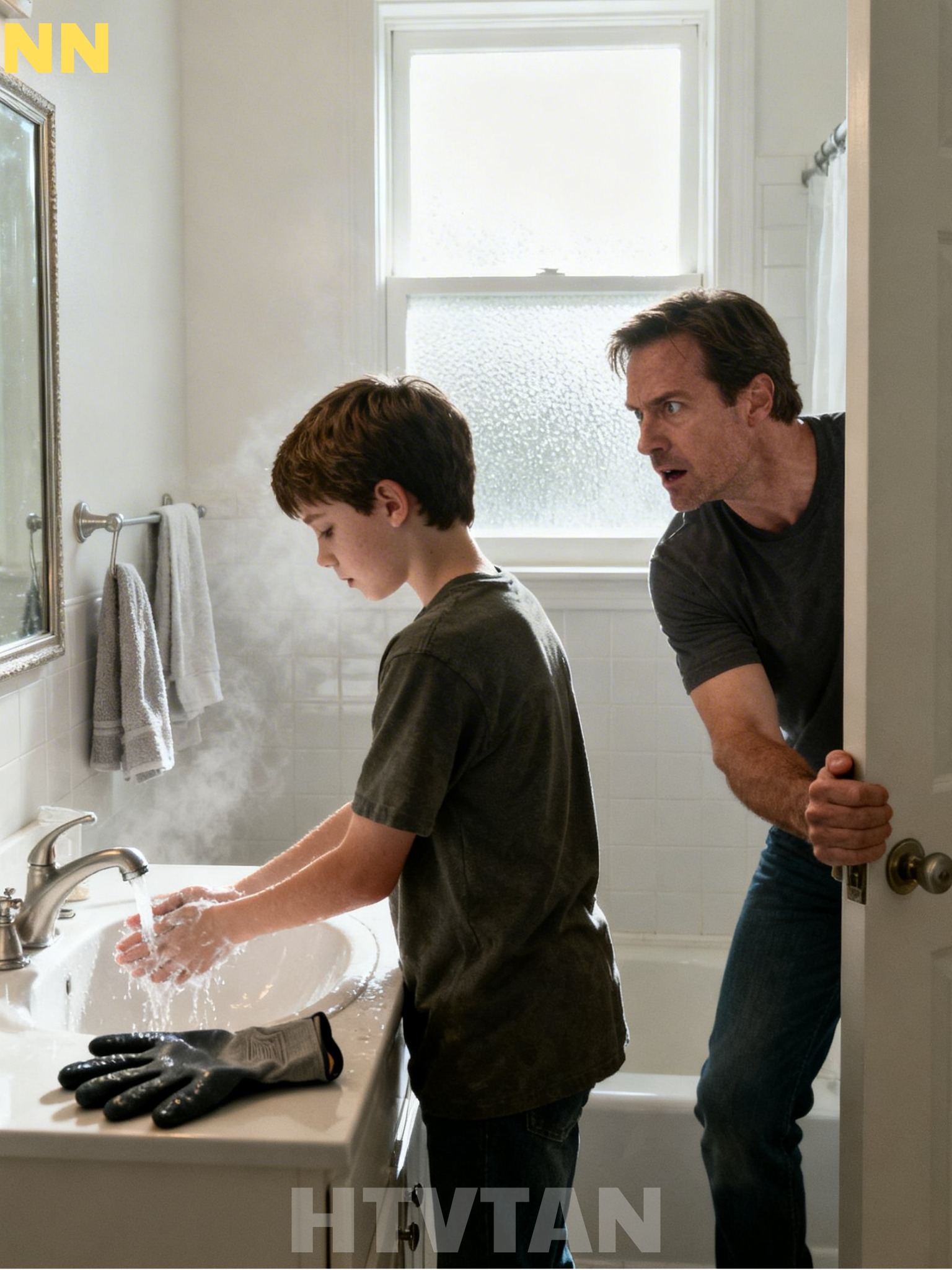 Mon neveu est resté chez moi pour les vacances d’été. Il portait des gants tous les jours, même à l’intérieur. Quand je lui ai demandé pourquoi, il m’a répondu : « ONCLE, J’AI LES MAINS SENSIBLES. » J’ai laissé tomber au début. Un matin, je suis entré discrètement dans la salle de bain. Il se lavait les mains, sans gants. Mon cœur s’est arrêté. Ce que j’ai vu sur ses paumes…