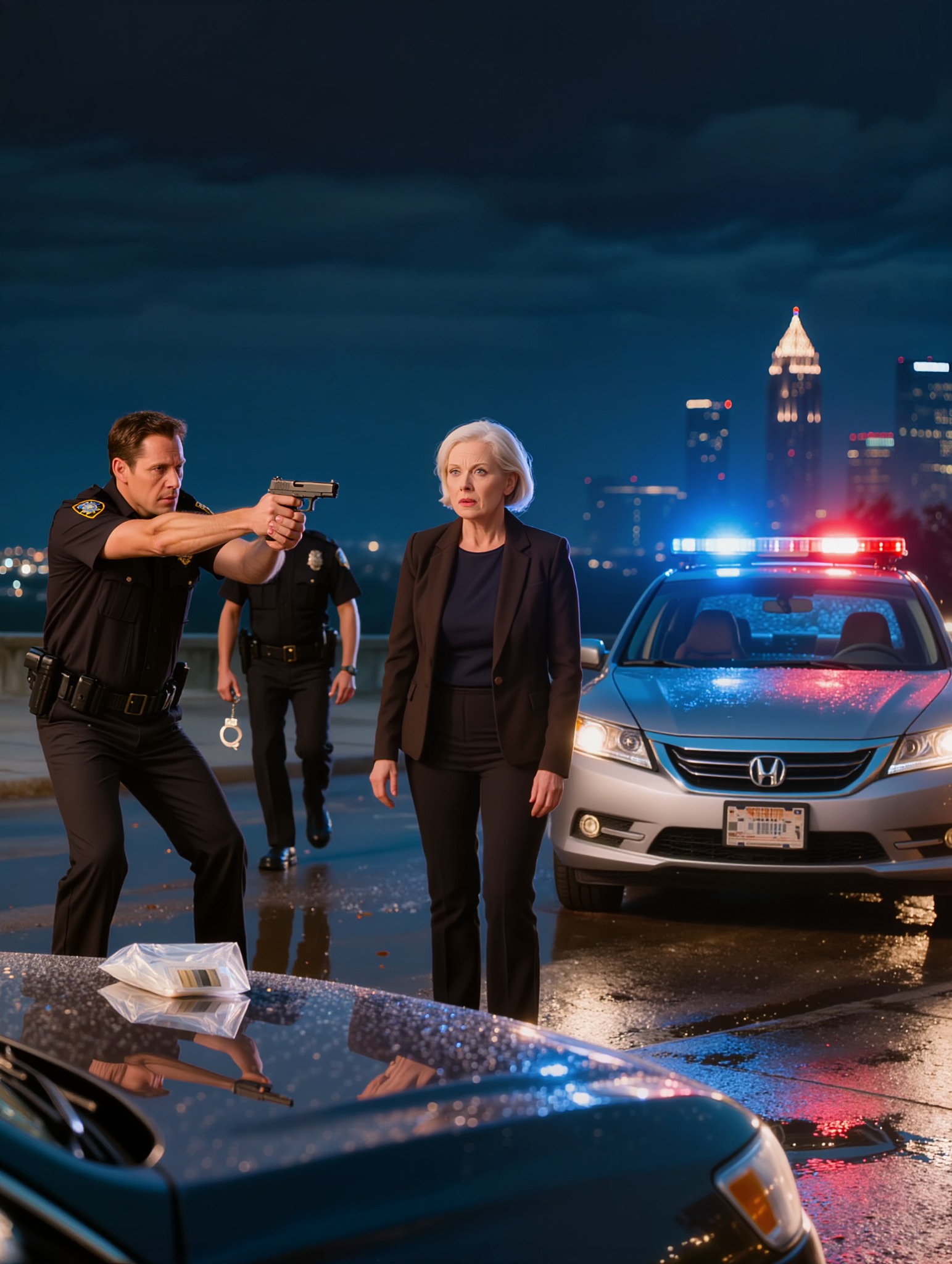 « Rendez-moi mon téléphone », ai-je dit au détective après qu’ils m’ont menotté pour délit de fuite aggravé. Quelque part à Atlanta, ma fille fêtait déjà ça, certaine que j’endosserais la responsabilité de l’accident qu’elle avait provoqué. Elle avait mon permis de conduire périmé dans le SUV, un enregistrement de mon appel au 911 et suffisamment de preuves fabriquées pour m’incriminer. Mais elle avait oublié un détail qui a complètement changé la donne.