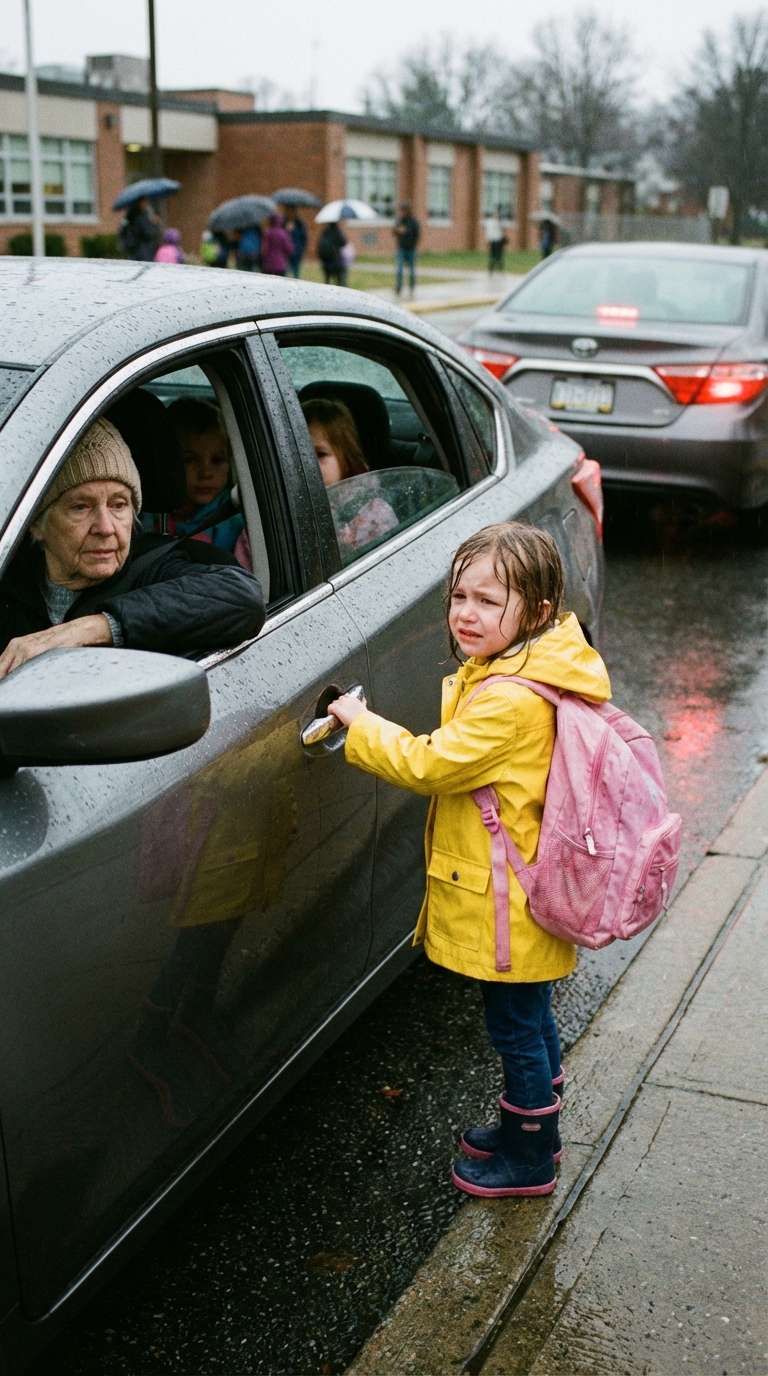 À la sortie des classes, mes parents sont allés chercher les enfants de ma sœur, mais ont refusé de prendre ma fille. Arrivée à leur voiture, ma mère lui a dit de rentrer à pied sous une pluie battante. Ma fille de six ans les a suppliés de ne pas partir.