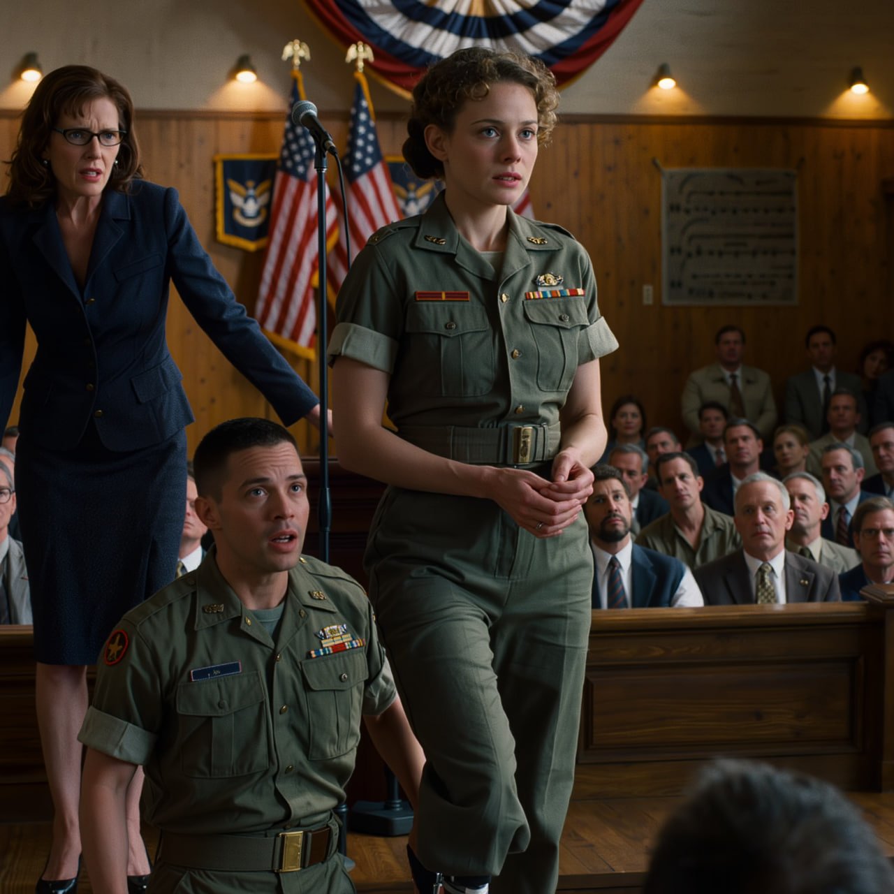 « Elle a menti à tout le monde », a dit ma belle-mère. Ma belle-mère a dit que j’avais déshonoré l’uniforme. J’ai maintenu trois soldats en vie pendant neuf heures dans un hôpital de campagne délabré. J’ai utilisé des abaisse-langues pour immobiliser mes doigts cassés. L’un de ces soldats se trouvait à seulement trois mètres d’elle, assez près pour entendre chaque mot. Il s’est levé et a marché jusqu’à l’estrade avec une prothèse de jambe.