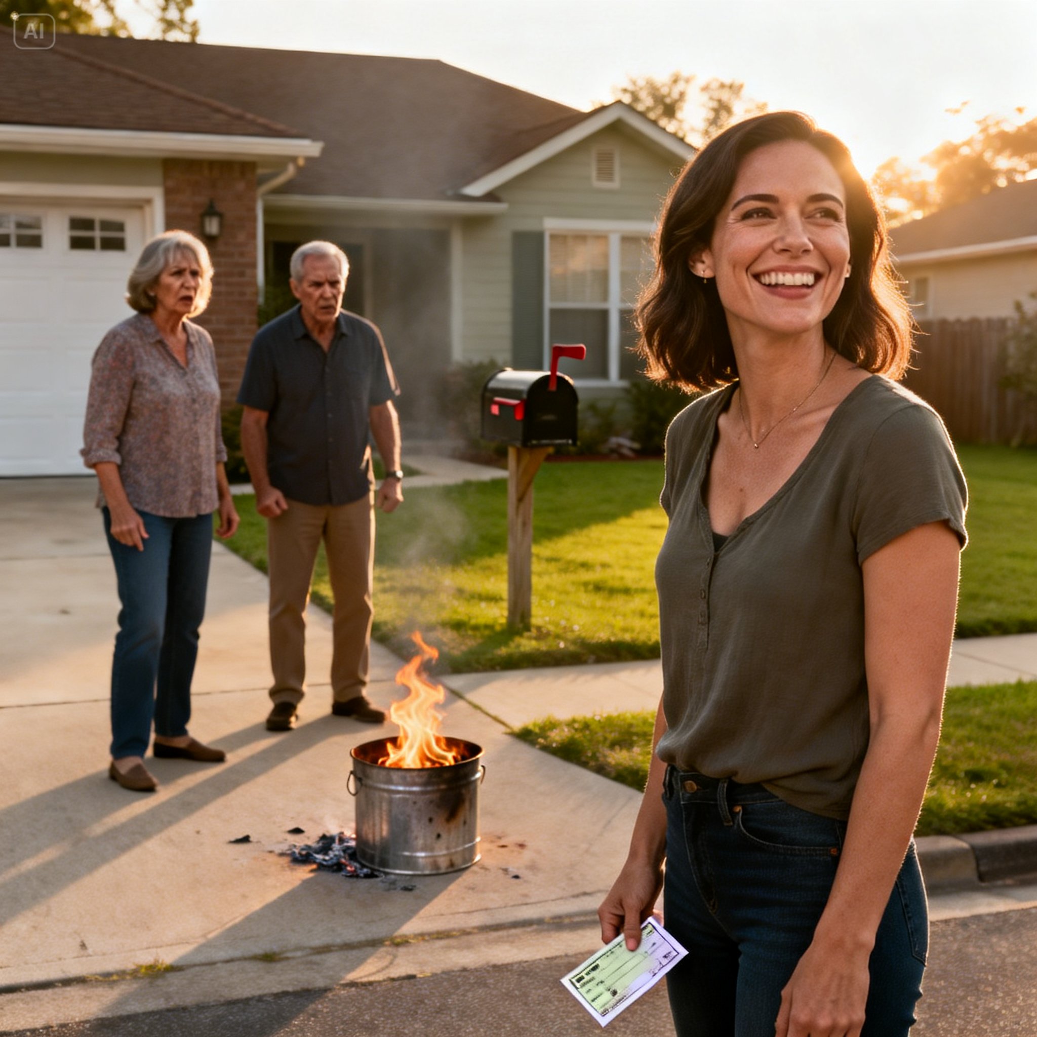 Quand j’ai gagné 2,5 millions de dollars à la loterie, mes parents ont essayé de me forcer à en donner la moitié à leur fille préférée. J’ai refusé. Le lendemain matin, j’ai été choquée de les voir brûler mon chèque. Ils m’ont dit : « Si tu ne partages pas, tu n’auras pas un centime. » J’ai éclaté de rire, car le chèque qu’ils avaient brûlé contenait en fait…