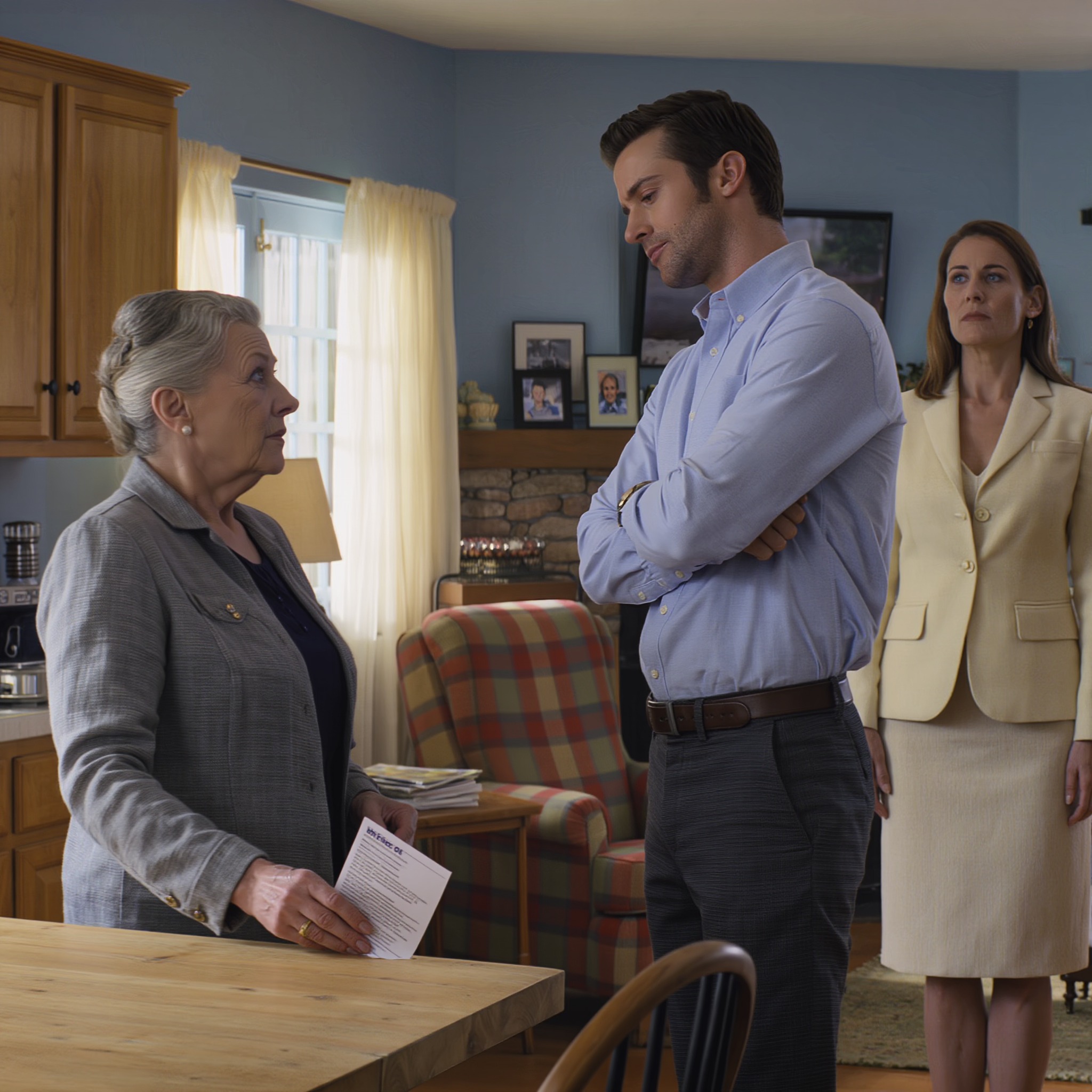 « “Si tu ne paies pas ton loyer d’ici vendredi, tu n’habites plus ici”, m’a dit mon fils dans le même salon où je le berçais autrefois. Alors j’ai ouvert le tiroir du bas, j’ai sorti l’acte de propriété original et j’ai réalisé que la petite maison bleue qu’il menaçait de prendre n’avait jamais vraiment été la sienne… et ce que l’avocat a trouvé le lendemain matin l’a fait pâlir. »