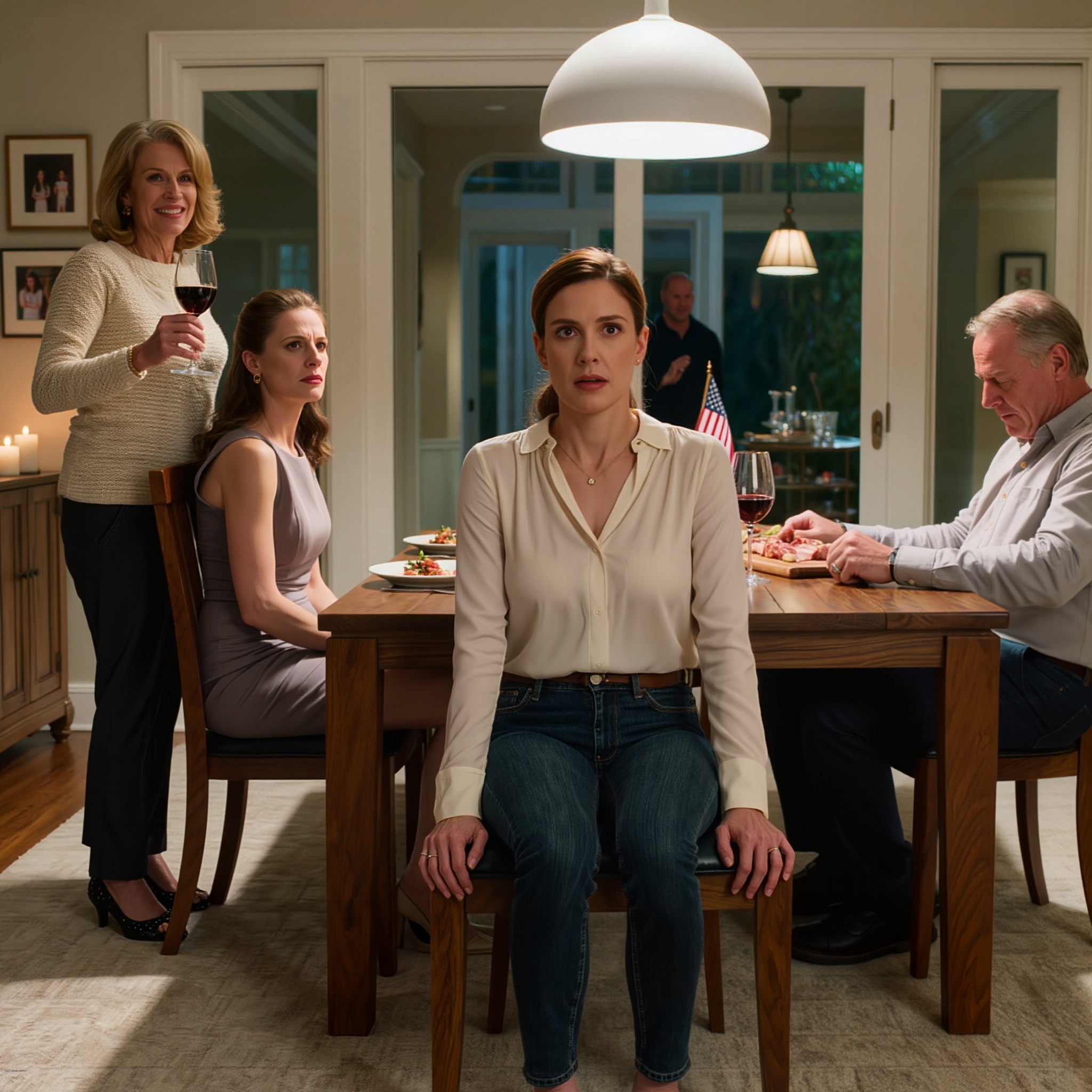 Ma mère leva son verre et déclara que ma sœur était « brillante et responsable » et qu’elle n’avait besoin de personne. Je souris, hochai la tête une fois et reposai doucement ma fourchette. Puis, d’une voix calme, je prononçai une phrase qui changea tout : Mes virements mensuels de 3 500 $ s’arrêtent aujourd’hui. Le silence se fit dans la pièce, comme si chacun réalisait qu’il manquait une page à l’histoire qu’il aimait tant.