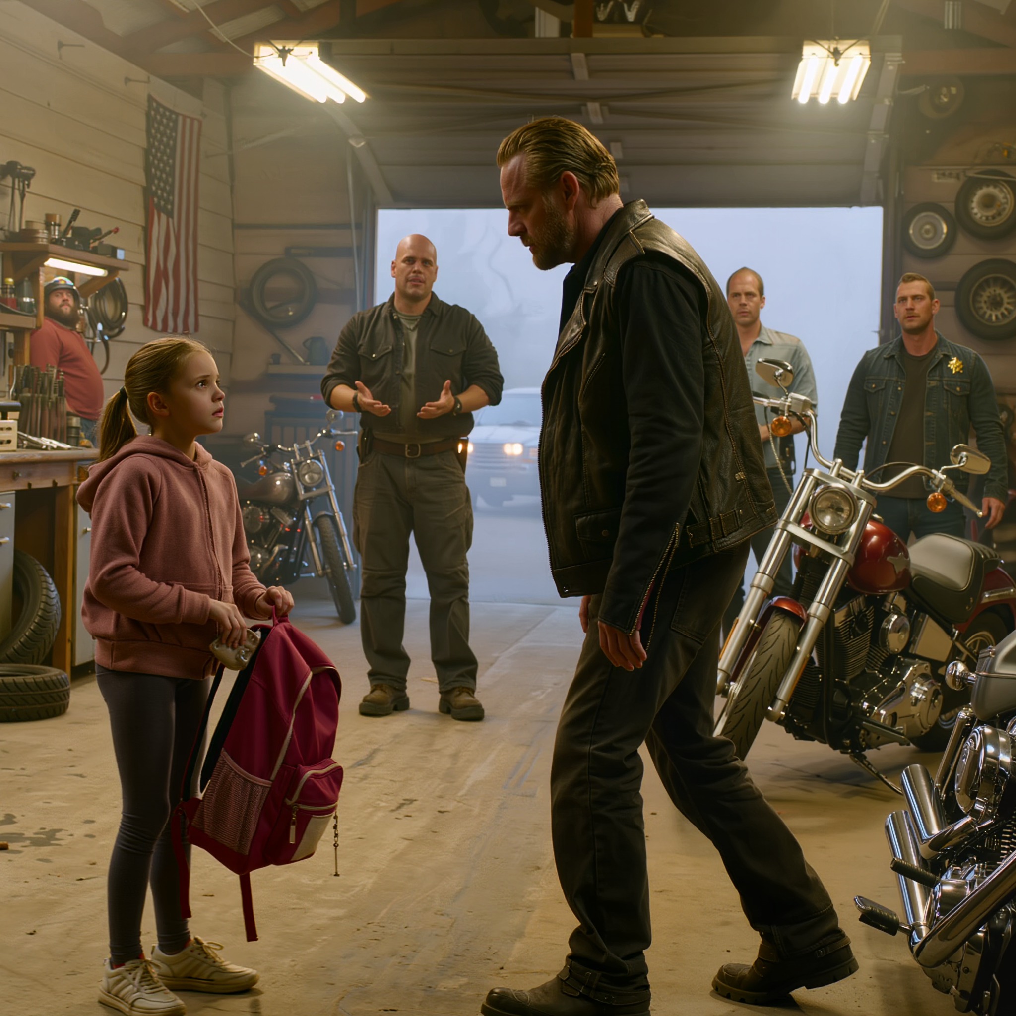 Un sac à dos rose, un garage à minuit et la requête discrète d’une enfant de six ans : ce qu’elle a ouvert a tout changé.