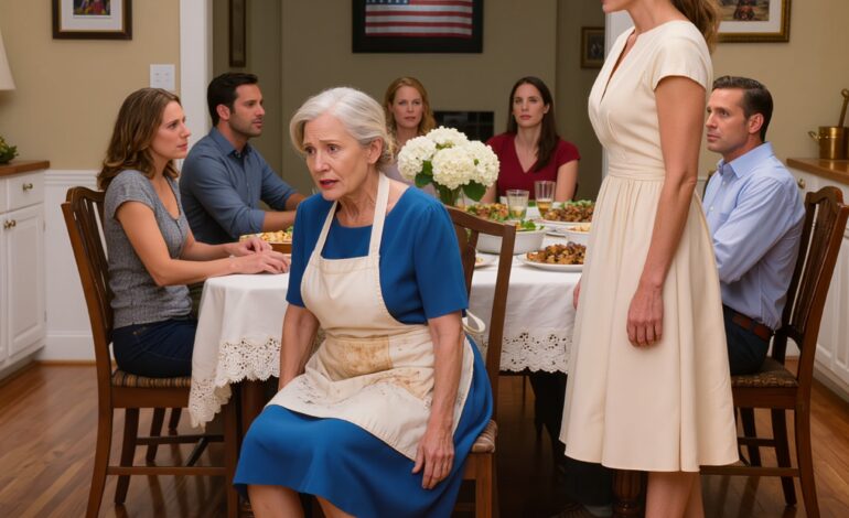 Ma belle-fille m’a dit : « Ce siège n’est pas pour toi », chez moi… Mais ce que j’ai fait ensuite a plongé la pièce dans un silence de mort.