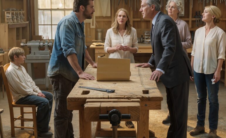 Mes parents sont arrivés à mon atelier avec une chemise cartonnée et m’ont dit : « Tu as un devoir », parce que mon frère avait tout perdu au jeu et qu’ils voulaient mon terrain pour le sauver. Mais dès que ma femme s’est avancée, a regardé mon père droit dans les yeux et a dit : « Je crois qu’il y a eu un grave malentendu, Richard », un silence de mort s’est abattu sur la pièce.