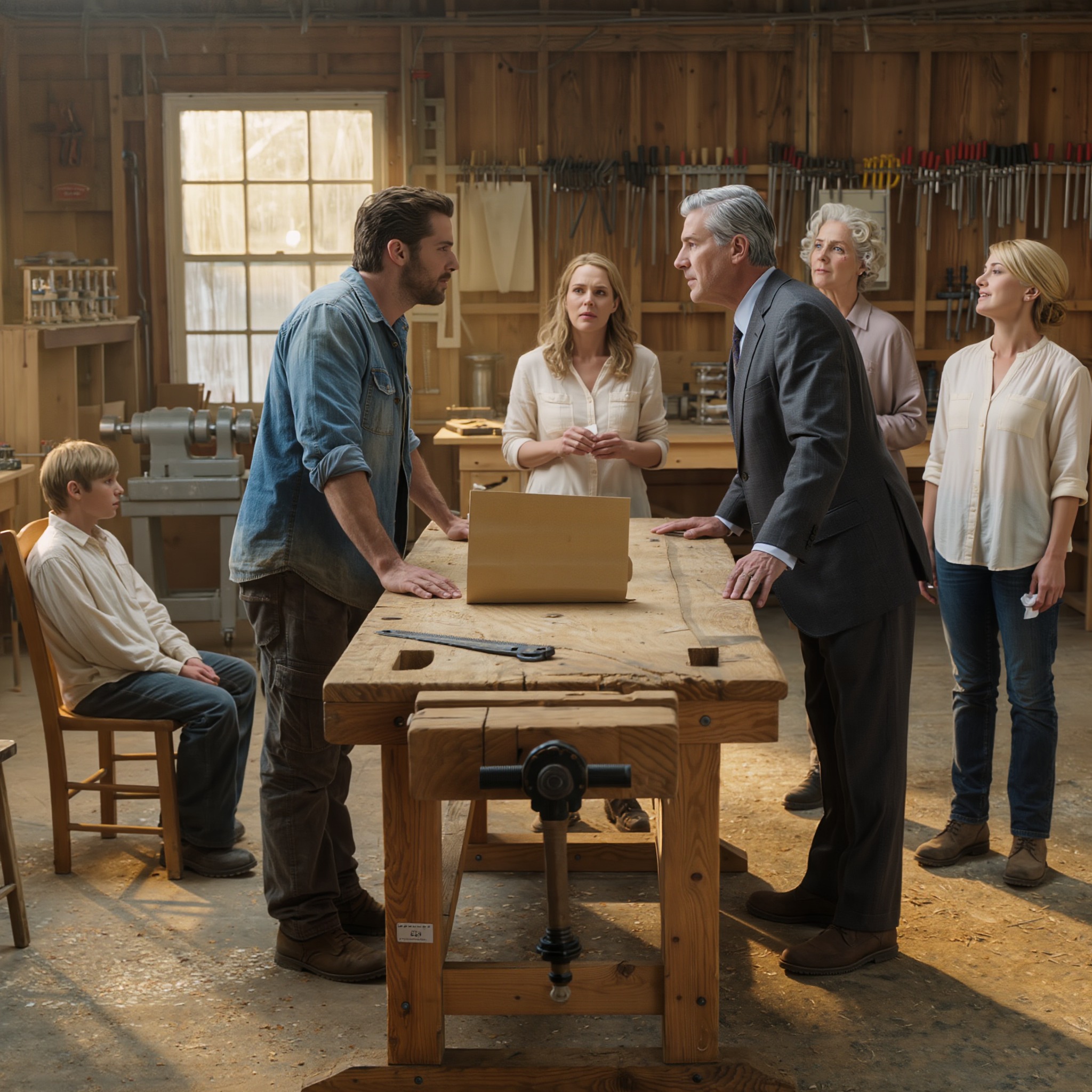 Mes parents sont arrivés à mon atelier avec une chemise cartonnée et m’ont dit : « Tu as un devoir », parce que mon frère avait tout perdu au jeu et qu’ils voulaient mon terrain pour le sauver. Mais dès que ma femme s’est avancée, a regardé mon père droit dans les yeux et a dit : « Je crois qu’il y a eu un grave malentendu, Richard », un silence de mort s’est abattu sur la pièce.