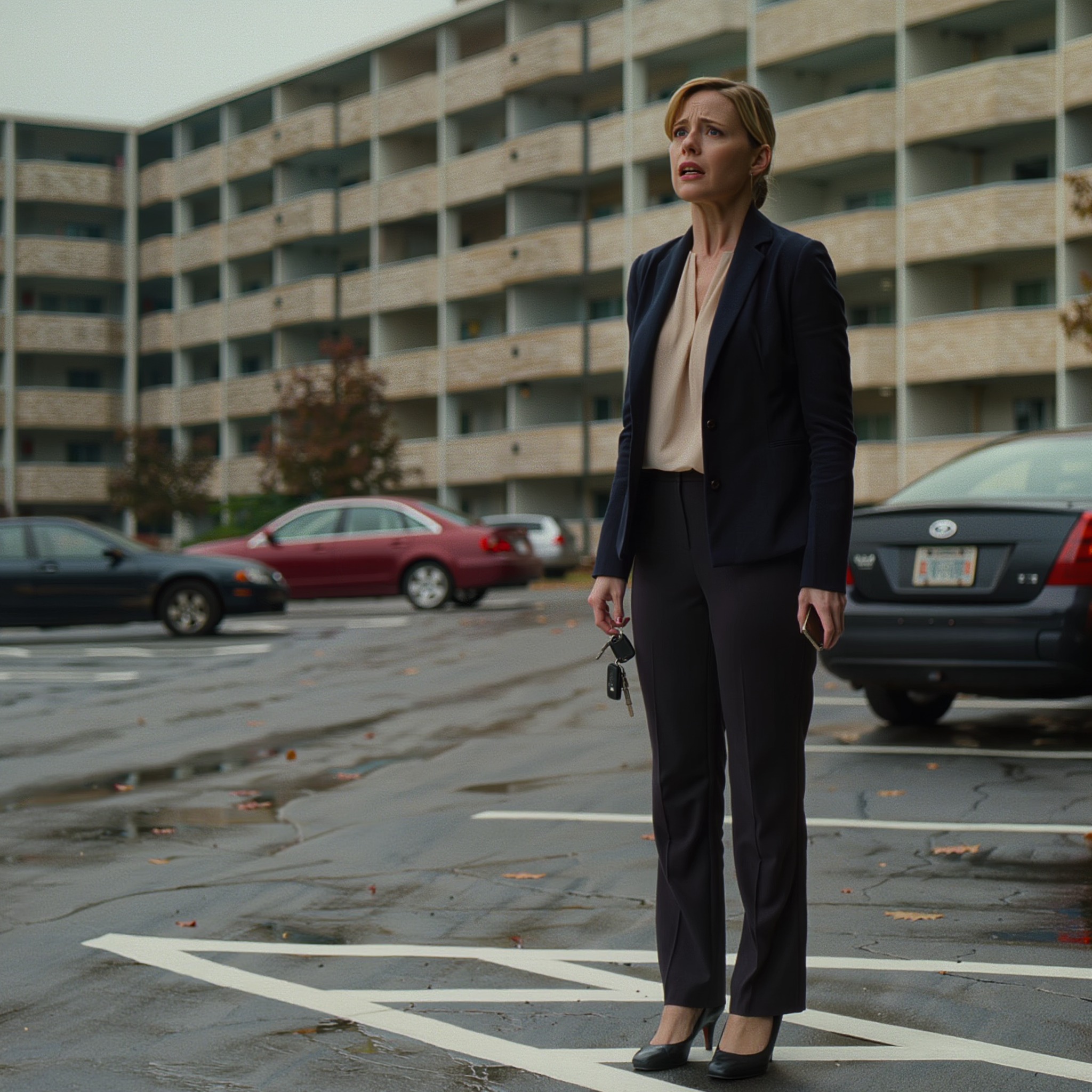 Le matin où j’ai baissé les yeux vers une place de parking vide et réalisé que ma famille avait franchi sans le savoir une limite qu’elle ne pourrait jamais prétendre insignifiante.