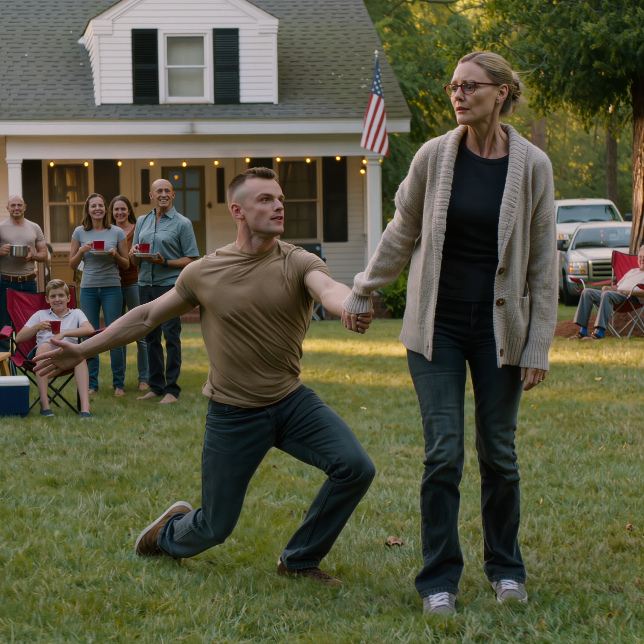 Mon cousin en uniforme a minimisé mon « boulot de bureau » au barbecue. Il s’est approché de moi, voulant frimer. « Je vais te montrer comment on fait ! » a-t-il lancé. Je n’ai pas bronché. J’ai pivoté. En quelques secondes, j’ai utilisé mon entraînement pour le recentrer calmement et l’aider à se relever. J’ai murmuré : « Ne confonds pas le silence avec une force invisible. »