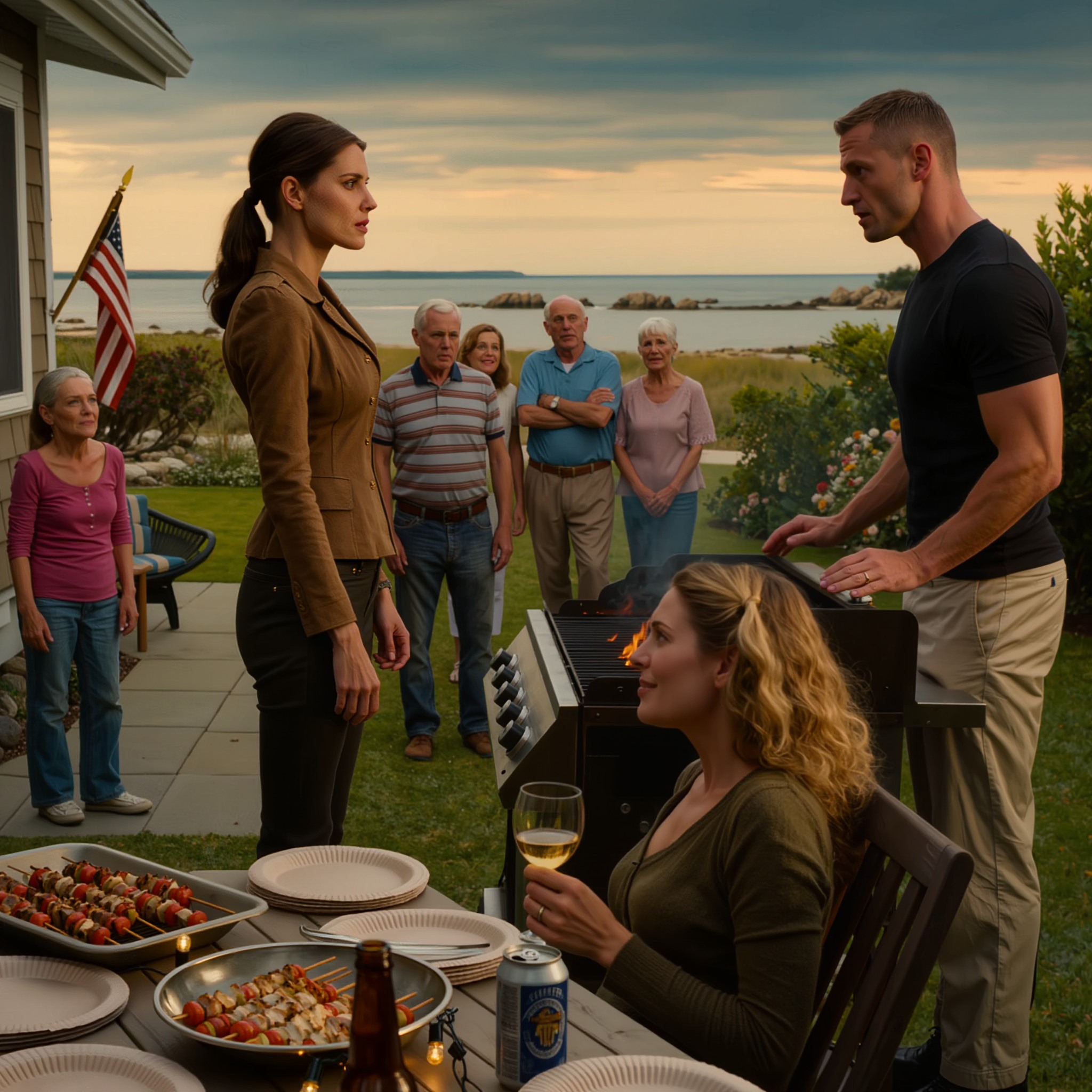 « Alors quoi, tu donnes juste des cours de simulation de vol ? » demanda ma sœur avec un sourire narquois, en sirotant son verre. Je souris. « Non. Je pilote. » Elle laissa échapper un rire moqueur. « Bien sûr. Alors, quel est ton indicatif ? » répondis-je. « Gardien de la Nuit. » Son mari, un SEAL, resta figé, le souffle coupé. « Tara… excuse-toi. Maintenant. »