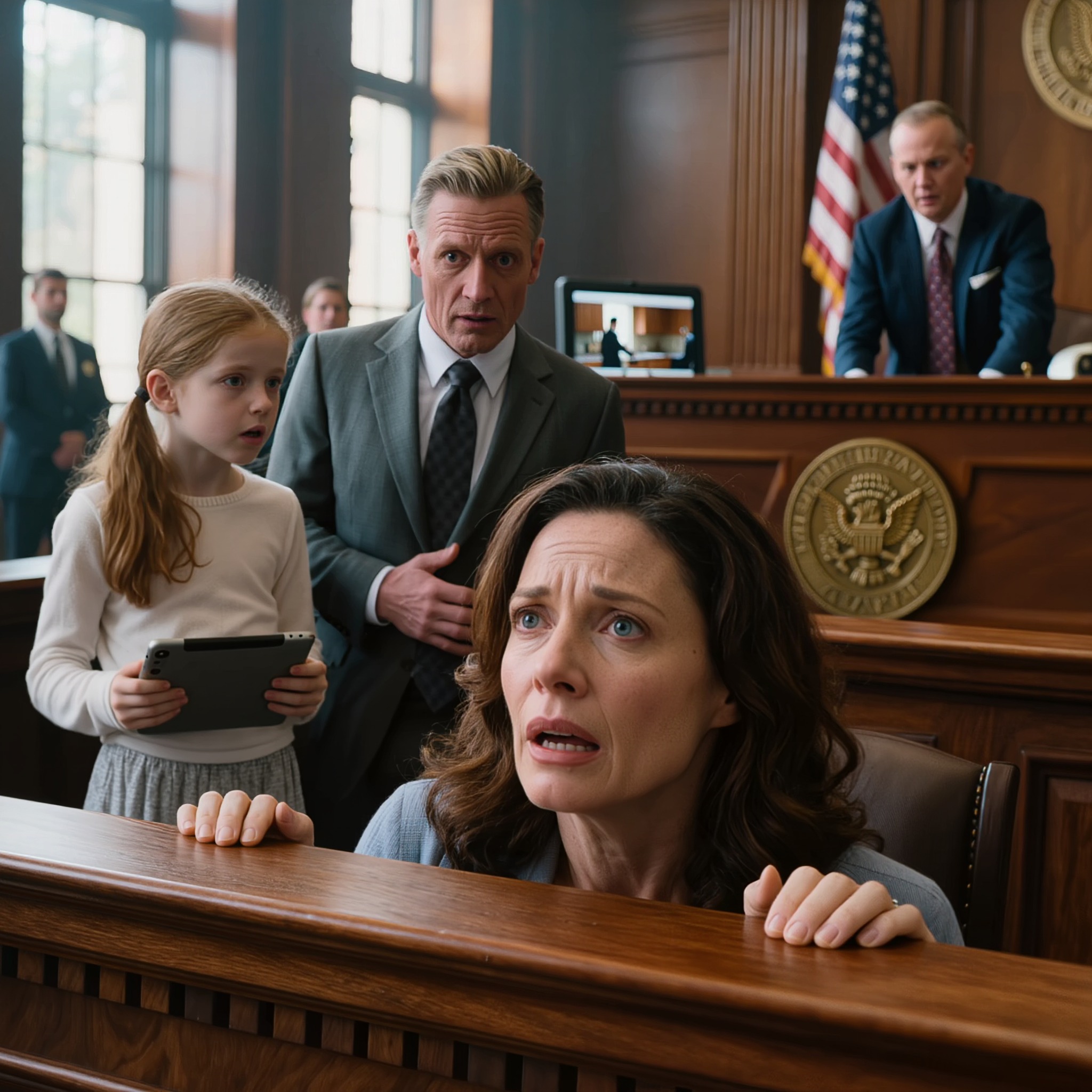 Mon mari a demandé le divorce, et ma fille de dix ans a demandé au juge : « Monsieur le juge, puis-je vous montrer quelque chose que maman ignore ?» Le juge a acquiescé. Lorsque la vidéo a commencé, un silence de mort s’est abattu sur la salle d’audience.