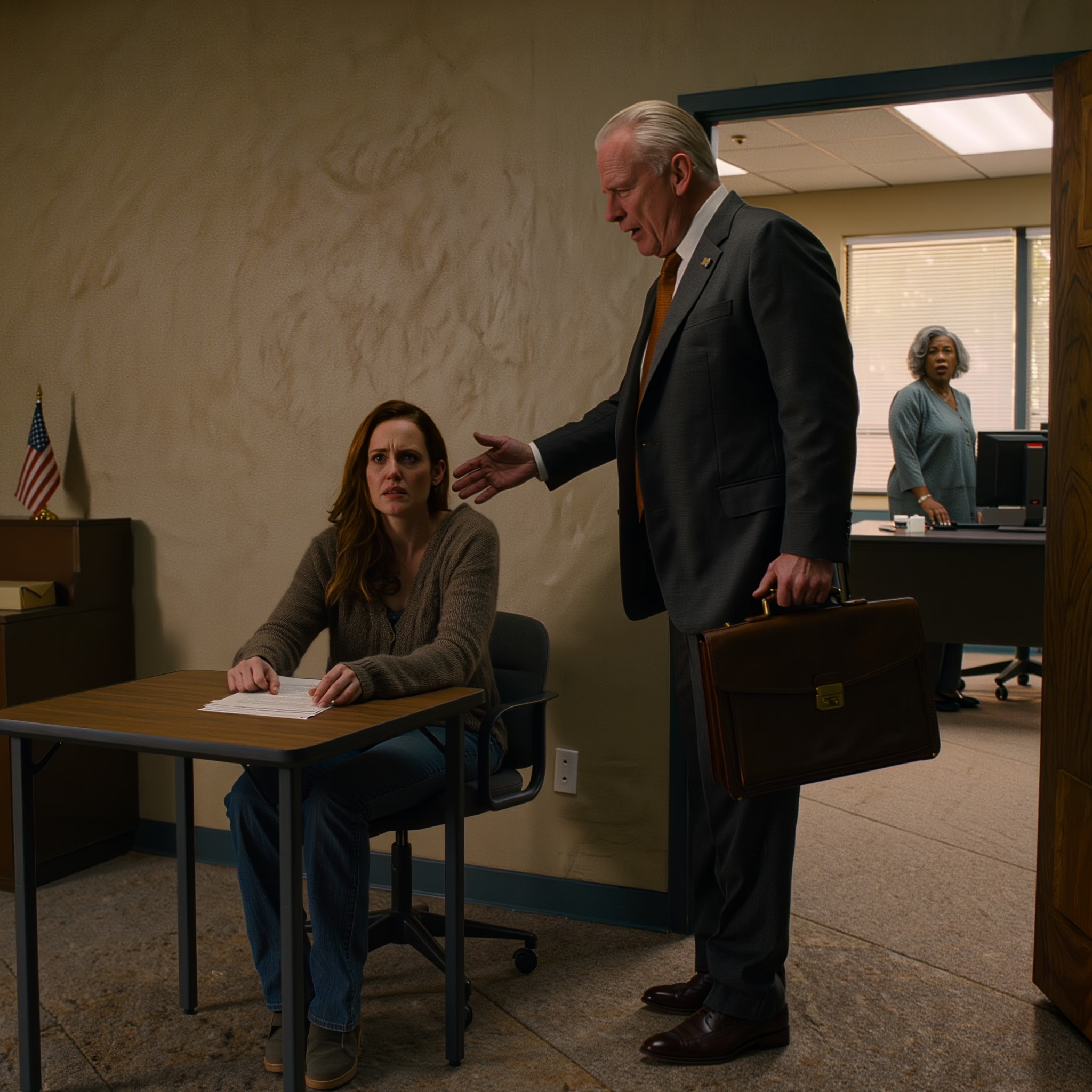 Mon mari a vidé tous nos comptes et a disparu avec ma sœur. À 33 ans, je dormais dans un refuge pour femmes quand ma mère m’a froidement lancé : « Tu as toujours été bête », avant de raccrocher. Je faisais une demande d’aide alimentaire pour survivre, mais quand l’assistante sociale a saisi mon numéro de sécurité sociale, elle s’est figée, a longuement fixé l’écran, a passé un coup de fil, et deux heures plus tard, un homme en costume à 3 000 dollars est entré et a demandé à me voir.