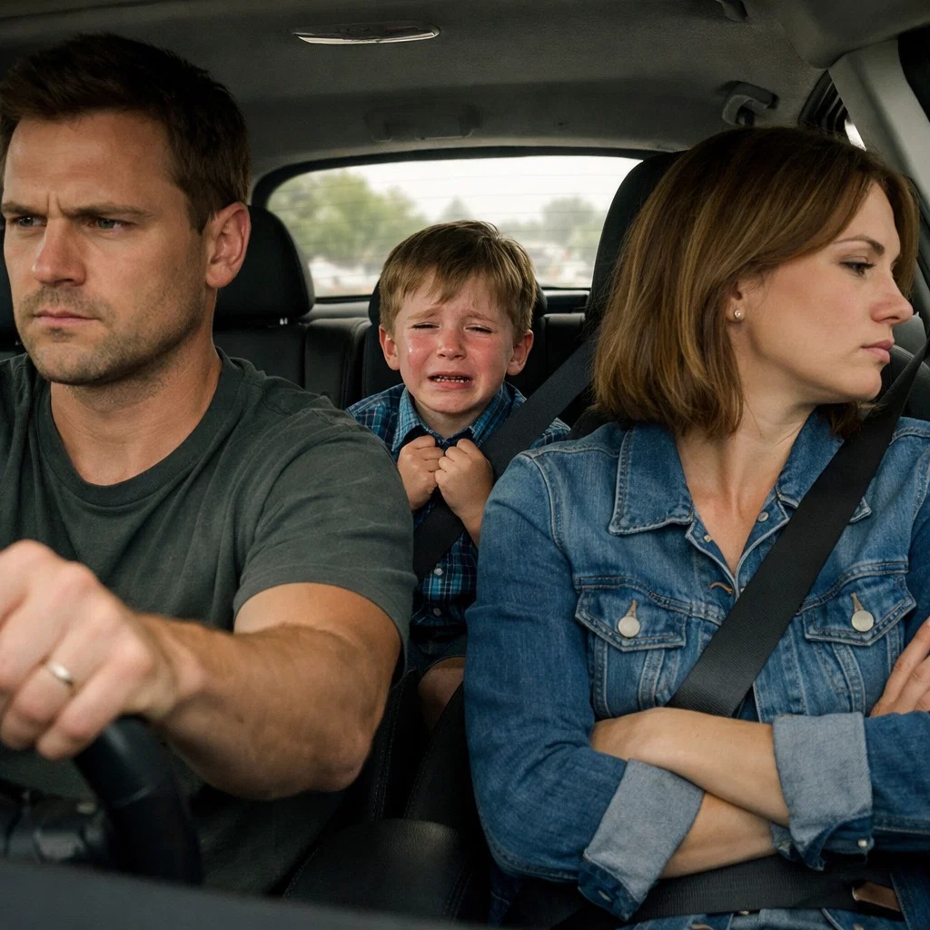 Mon fils a pleuré tout le trajet jusqu’à chez sa grand-mère. « Papa, s’il te plaît, ne me laisse pas ici », suppliait-il. Ma femme a rétorqué sèchement : « Tu le traites comme un bébé. » Je l’ai quand même laissé.