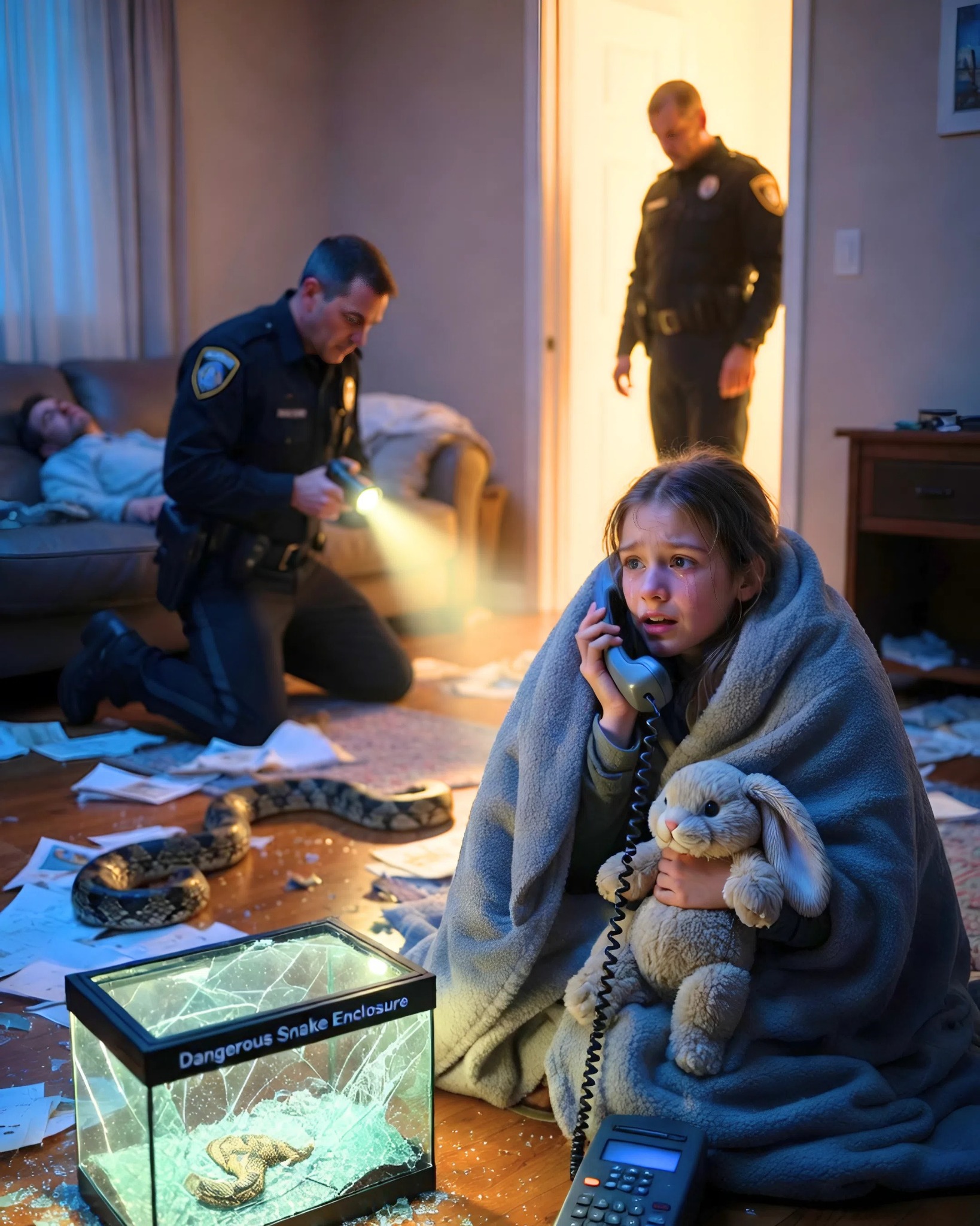 Une petite fille a appelé le 911 en pleurant : « Le serpent de papa est tellement gros que ça fait mal ! »… Lorsque la police est arrivée sur les lieux, elle a découvert une vérité si sombre que plus personne dans le quartier n’a regardé cette maison de la même façon.