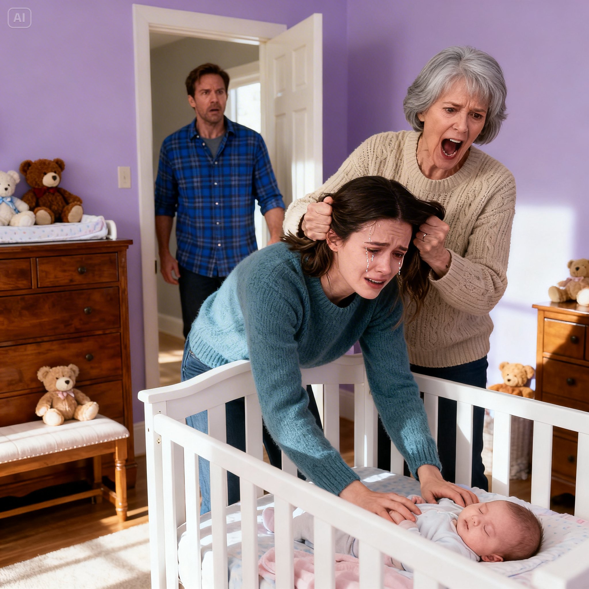 J’avais installé la caméra pour surveiller mon bébé pendant sa sieste, mais ce que j’ai entendu m’a d’abord anéanti : ma mère qui grognait : « Tu vis aux crochets de mon fils et tu oses encore dire que tu es fatiguée ?» Puis, juste à côté du berceau de mon enfant, elle a attrapé ma femme par les cheveux.