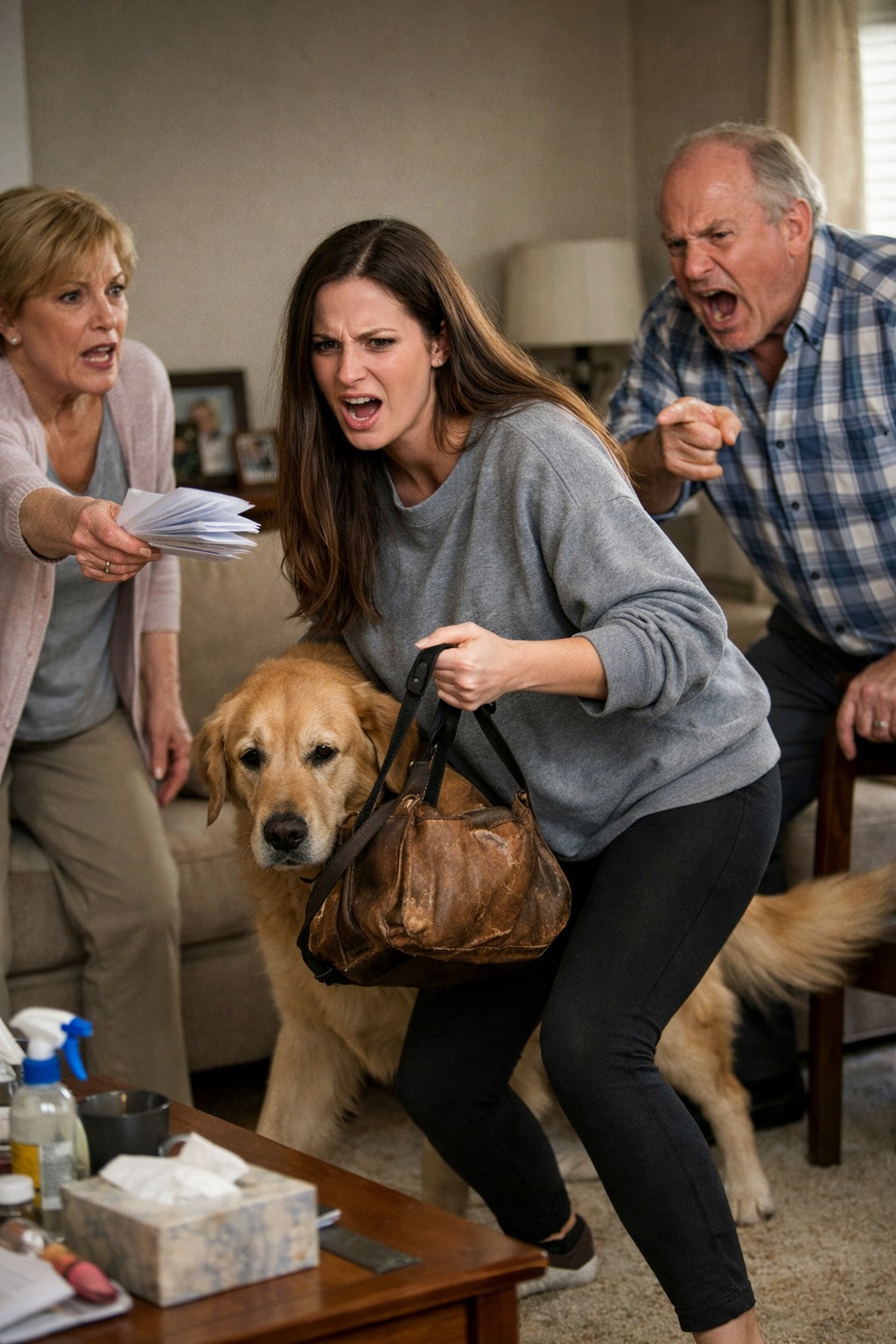 La nuit où elle a descendu trois étages avec un vieux chien, laissant derrière elle une famille qui vivait de sa gentillesse depuis des années.