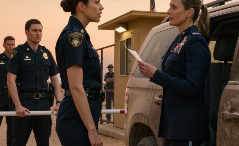 Les agents de sécurité l’ont retenue au point de contrôle ; ils ignoraient qu’elle était leur nouvelle commandante. Le soleil couchant