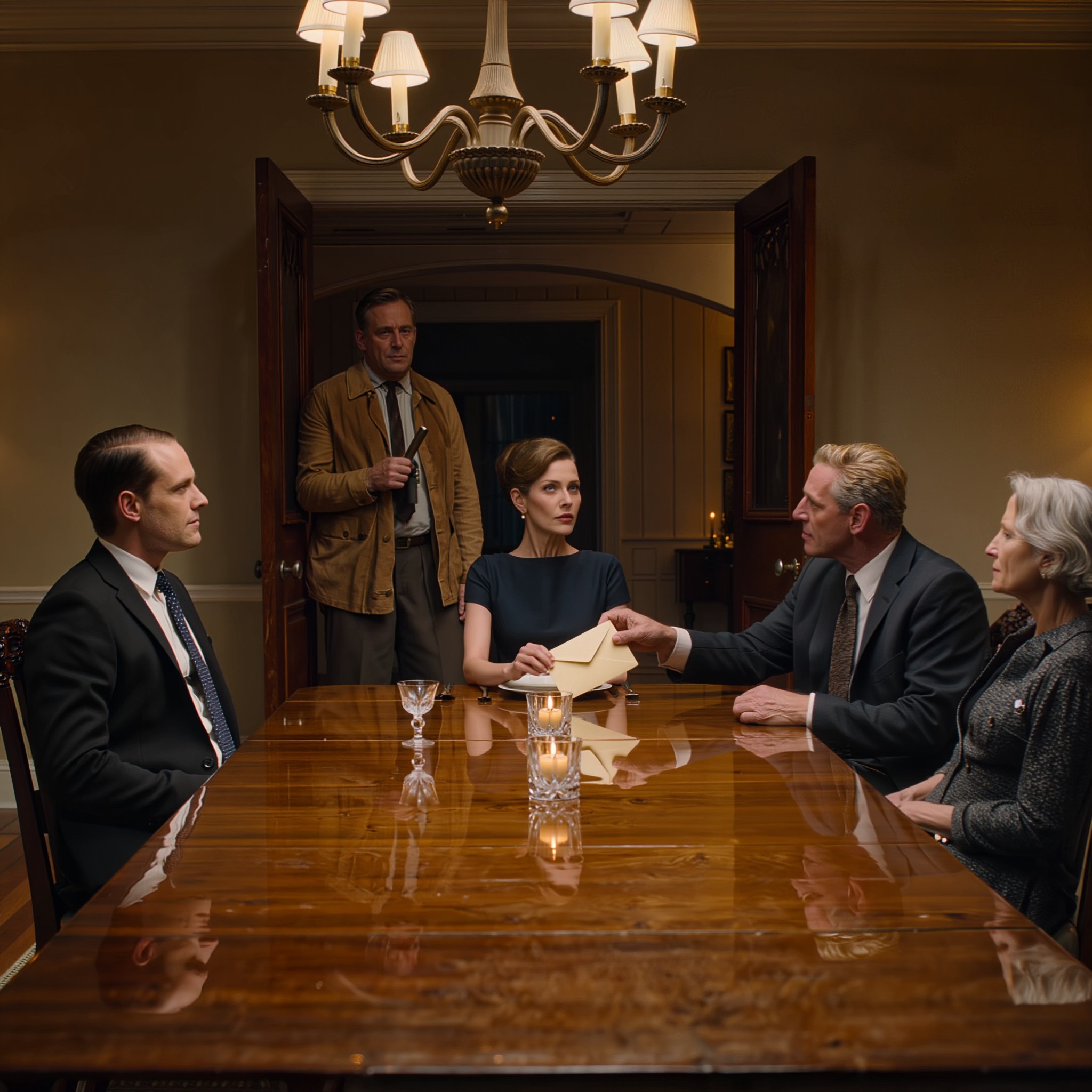 Je n’avais jamais dit à mon mari que mon père détenait une part importante de l’entreprise familiale. Il pensait que je n’y avais pas grand-chose. Un soir, il m’emmena dîner chez ses parents. Je voulais voir comment ils réagiraient face à une personne en uniforme. Soudain, ils firent glisser une enveloppe sur la table…