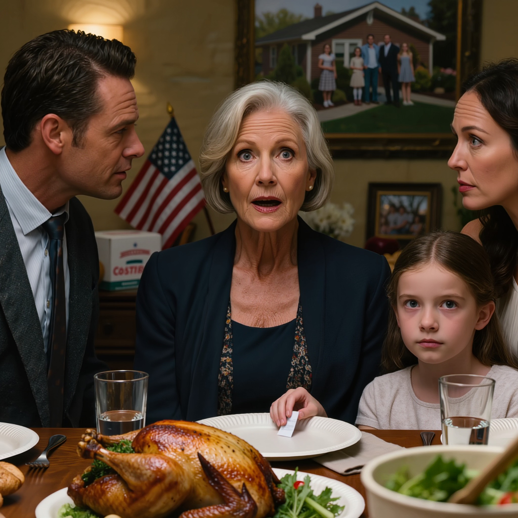 Pendant le dîner, ma petite-fille a discrètement glissé un mot sur mon assiette : « Mamie, fais comme si tu ne te sentais pas bien et pars tout de suite. Ne pose pas de questions. » J’étais perplexe, mais son regard m’a inspiré confiance et j’ai obéi. Dix minutes plus tard…