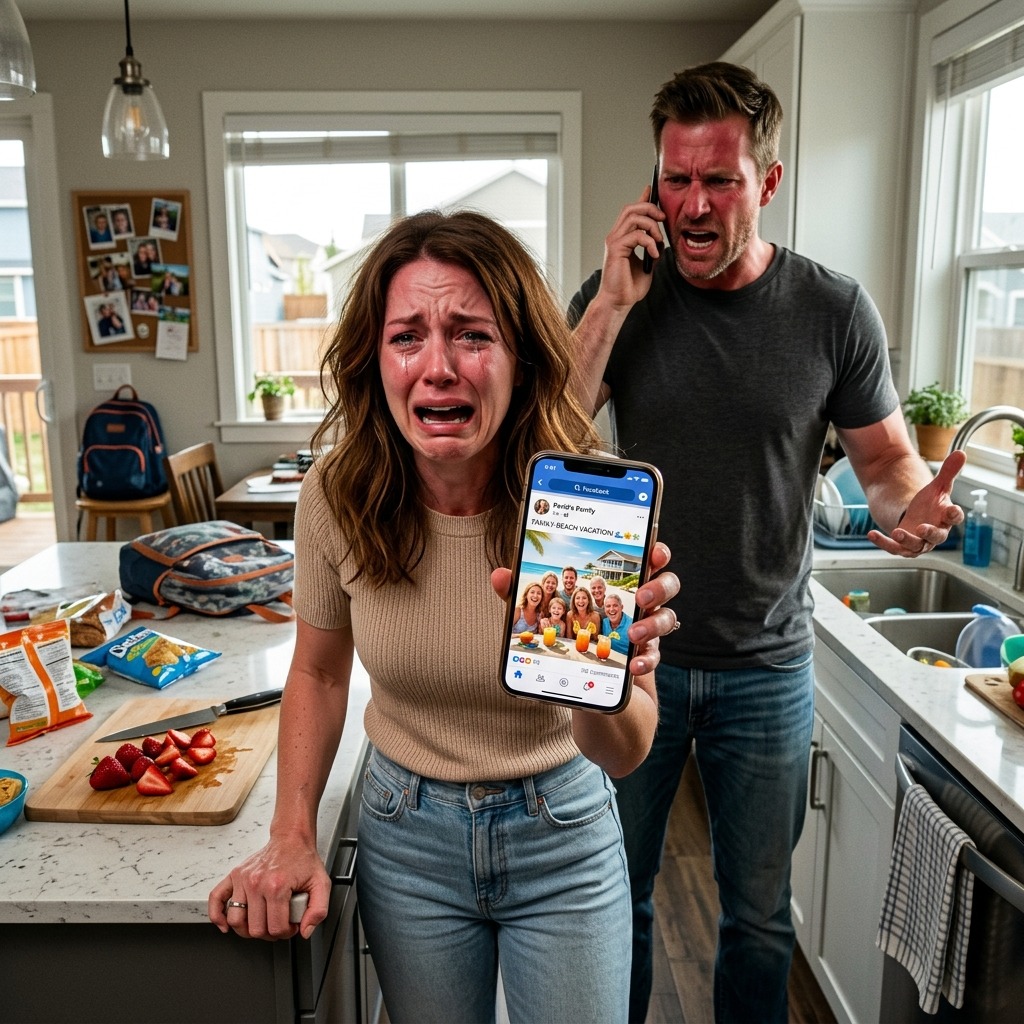 J’ai découvert sur Facebook que toute notre famille était partie en vacances à la plage sans nous — Mil a dit que nous étions « trop difficiles à inclure ». Trois jours après leur départ…