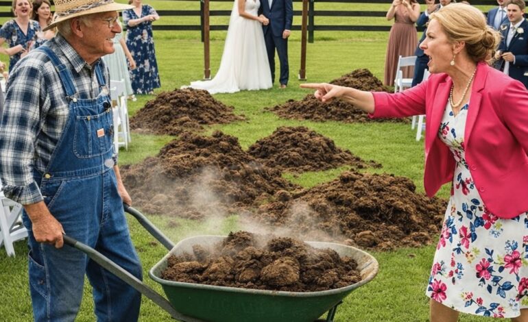 Karen, membre de l’association de copropriétaires, a organisé un mariage sur ma ferme sans autorisation — alors j’ai recouvert le lieu de réception de bouse de vache ! – Actualités
