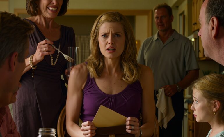 « “Chérie, tu veux dire quelques mots ?” m’a demandé ma mère après avoir raté ma remise de diplôme, dilapidé six ans d’économies et transformé un dîner de famille en piège tendu à ma sœur. Elle souriait comme si elle connaissait déjà ma réponse. Ce qu’elle ignorait, c’est que j’étais rentrée avec une enveloppe sur les genoux – et que la vérité qu’elle contenait avait enfin assez attendu. »