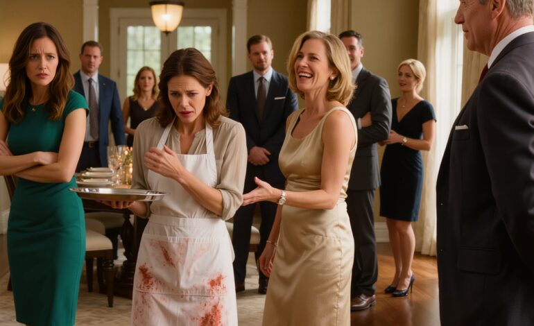 « Tu es la seule sans vrai travail. Tu as le temps. » Ma mère a prononcé ces mots devant une cinquantaine d’invités, tandis que je me tenais dans sa cuisine, tablier taché sur le visage, servant le dîner d’anniversaire de ma sœur comme une simple employée. Ce qu’elle ignorait, c’est que l’homme à la fenêtre, un verre à la main, était le PDG qui allait bouleverser ma vie – et il avait tout entendu.