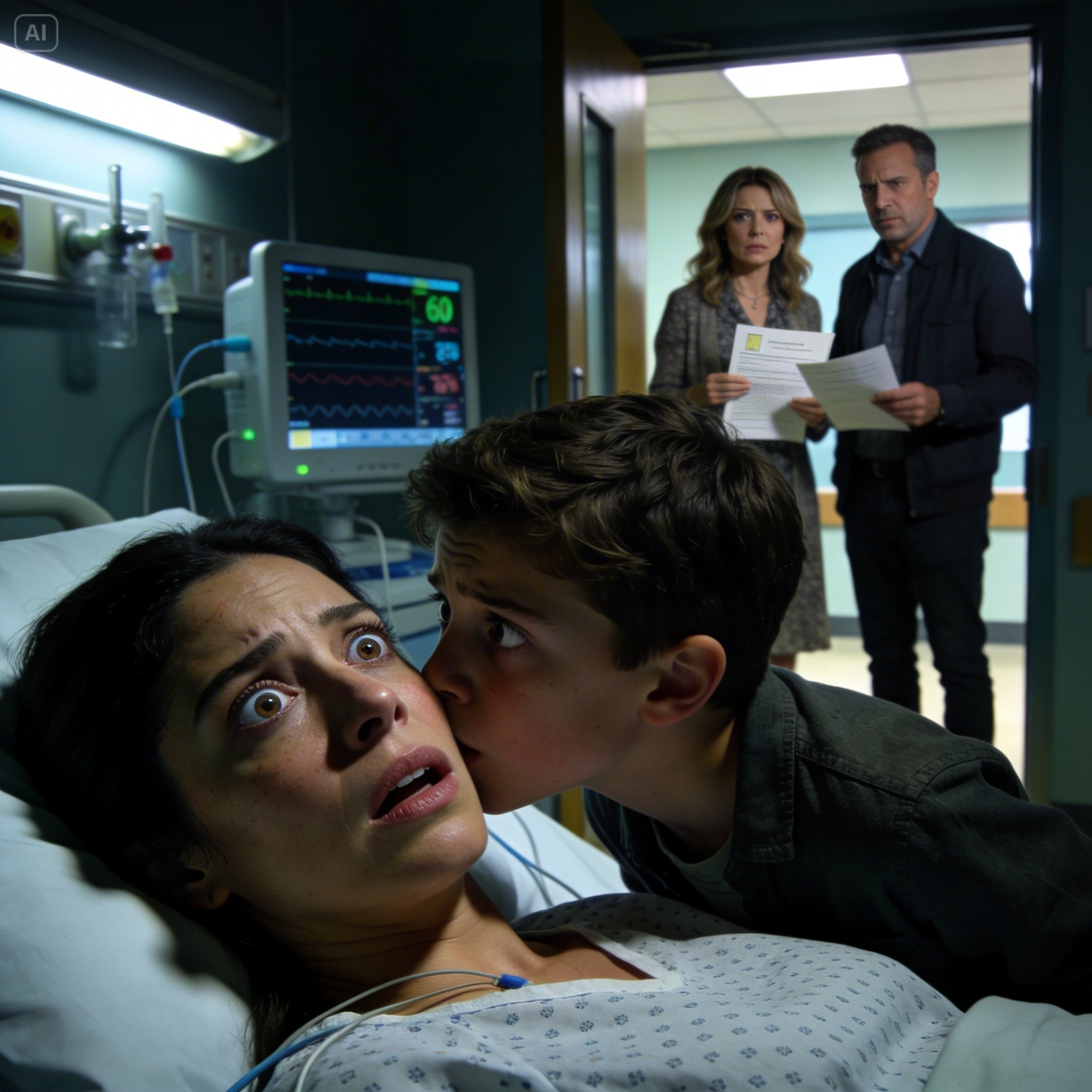 Mon cœur s’est mis à battre si fort que je pouvais l’entendre par-dessus le son de l’écran.