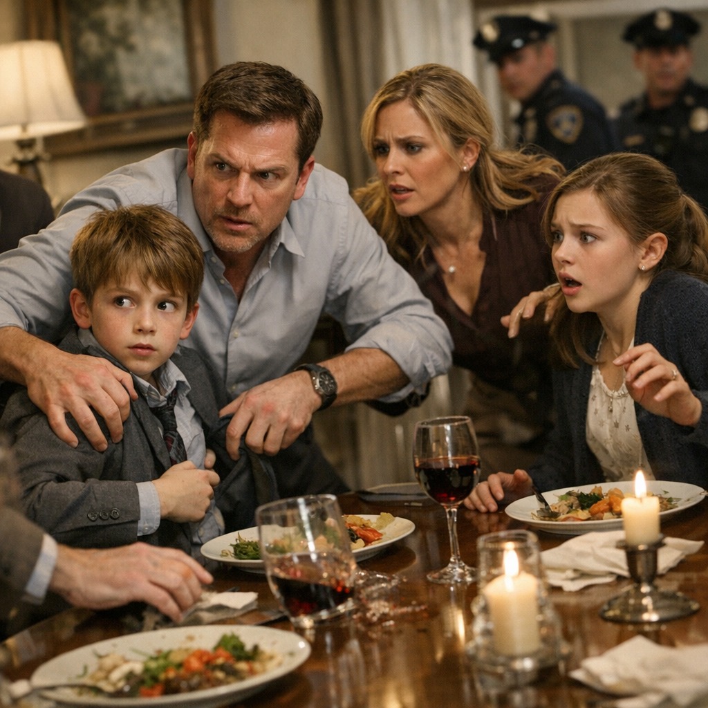 Ma copine nous a invités à dîner chez sa famille. Mon fils a cru ne pas voir sa fille glisser…