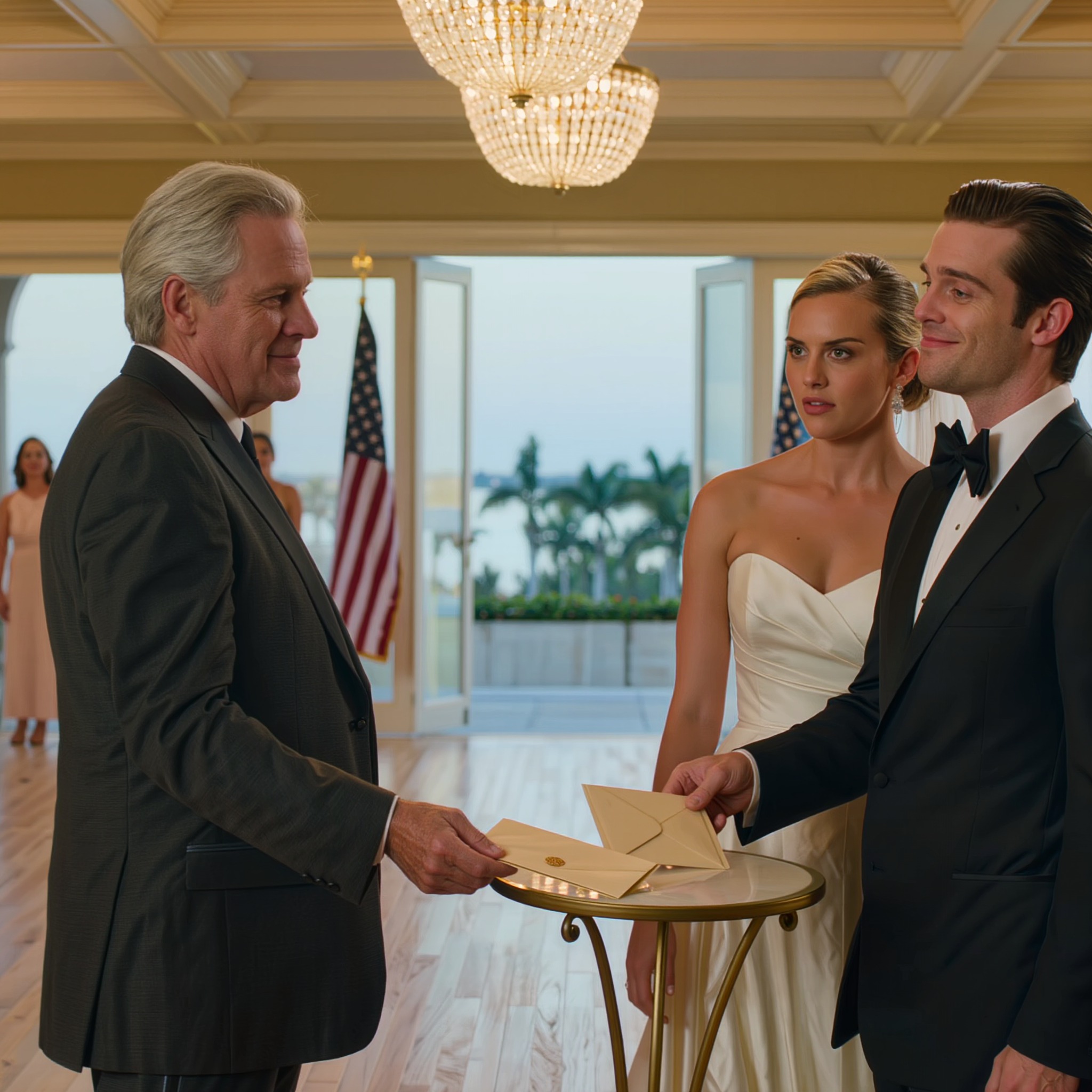 Le fiancé de ma fille avait prévu de me mettre dans l’embarras au mariage — alors je lui ai envoyé deux enveloppes à la place.