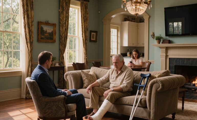 « Va te débrouiller toute seule. Je ne suis pas à ton service.» Mon gendre m’a lancé ces mots alors que j’étais assise sur mon canapé, la jambe cassée, et que ma fille, les yeux rivés sur son téléphone, me prenait pour une étrangère. J’ai souri, attrapé mes béquilles et je n’ai rien dit. Mais avant la fin de la semaine, une simple enveloppe blanche posée sur mon bureau allait me révéler précisément pourquoi il me voulait faible, silencieuse et à l’écart.