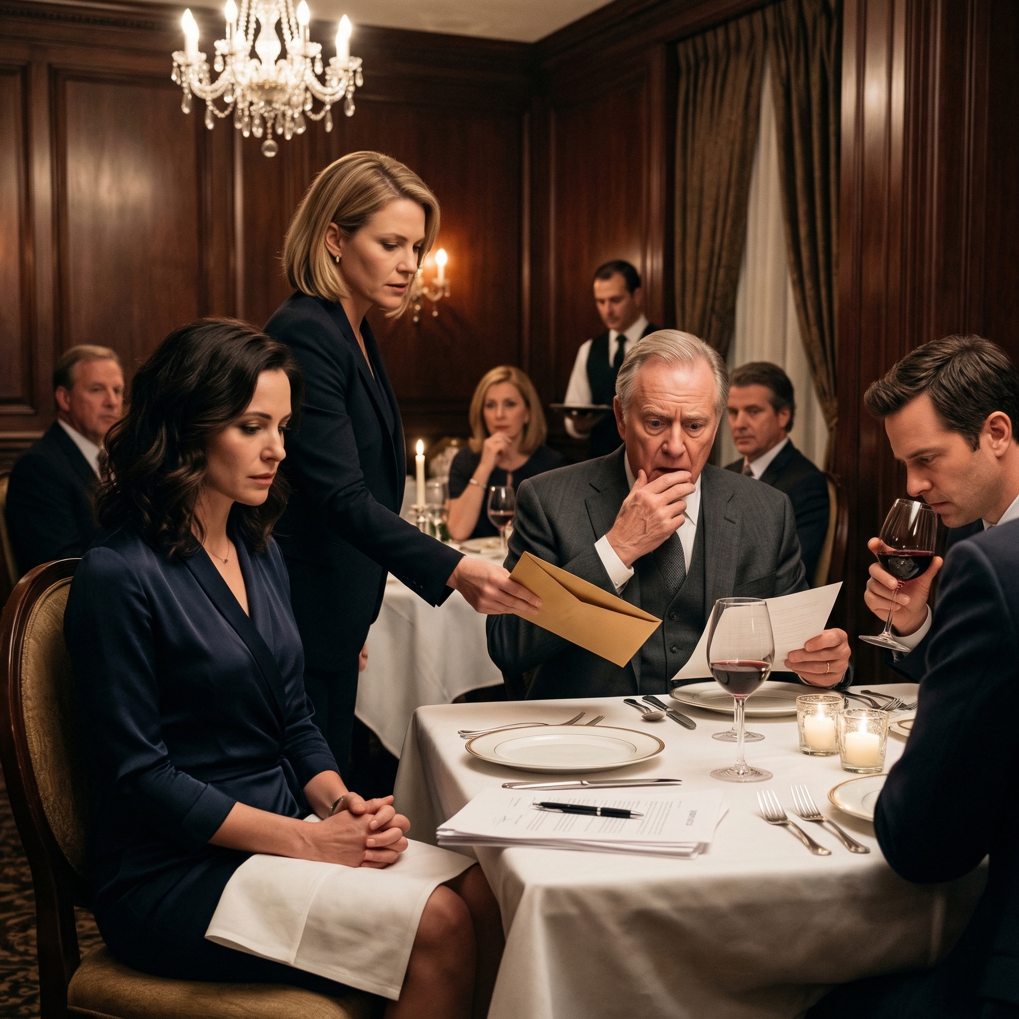 Personne ne parla pendant plusieurs secondes après que Théodore eut ouvert l’enveloppe brune.