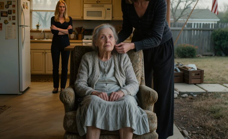 Ma fille m’a trouvée assise seule dans le noir et m’a demandé : « Maman, pourquoi il n’y a rien à manger à la maison ? Pourquoi vis-tu comme ça ? Je te verse 10 000 dollars par mois. » Ma belle-fille a souri d’un air narquois et a répondu : « Je contrôle chaque dollar qu’elle reçoit. Tu n’as pas ton mot à dire. » Ma fille a lentement retiré ses boucles d’oreilles… et c’est à ce moment-là que tout a basculé.