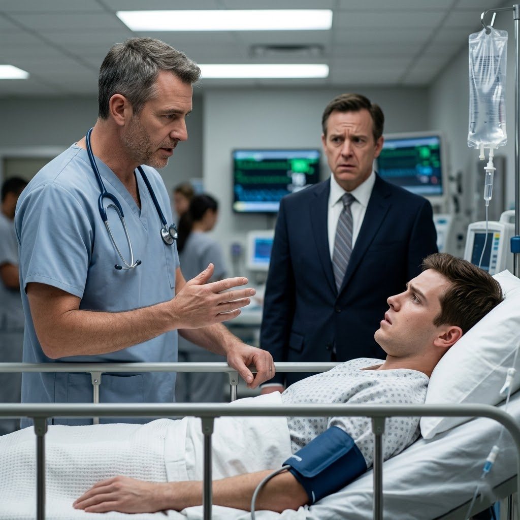 Mon fils m’a appelé de l’hôpital : « Papa, le médecin refuse de me soigner et dit que je simule mes symptômes pour avoir des médicaments.» Quand je suis arrivé aux urgences, l’air suffisant du médecin a disparu et il a murmuré : « Chef de chirurgie… Je ne savais pas que c’était votre fils… » – Actualités