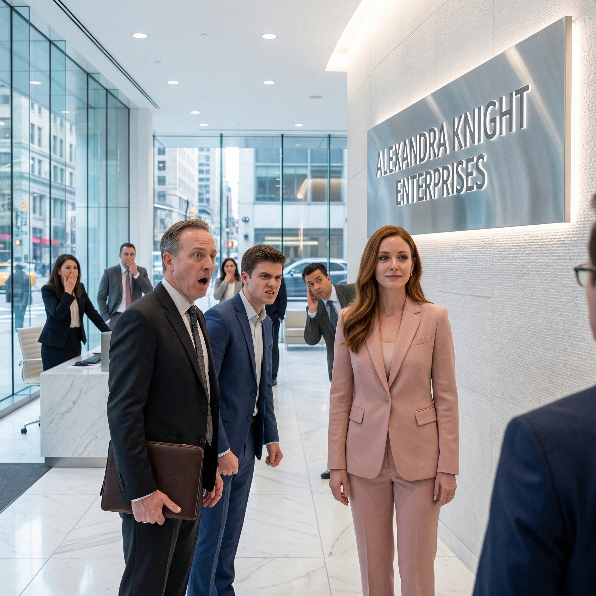 En avril dernier, mon père m’a regardé droit dans les yeux et m’a dit : « Personne ne connaît ta petite entreprise. Ton frère, lui, gagne vraiment bien sa vie.» Je n’ai pas protesté. Cinq mois plus tard, sa société décrochait un contrat avec nous. Il est entré dans notre hall d’entrée pour la première fois. Mon nom était inscrit sur le mur, à plus de quatre mètres de hauteur. Ses mains se sont mises à trembler.