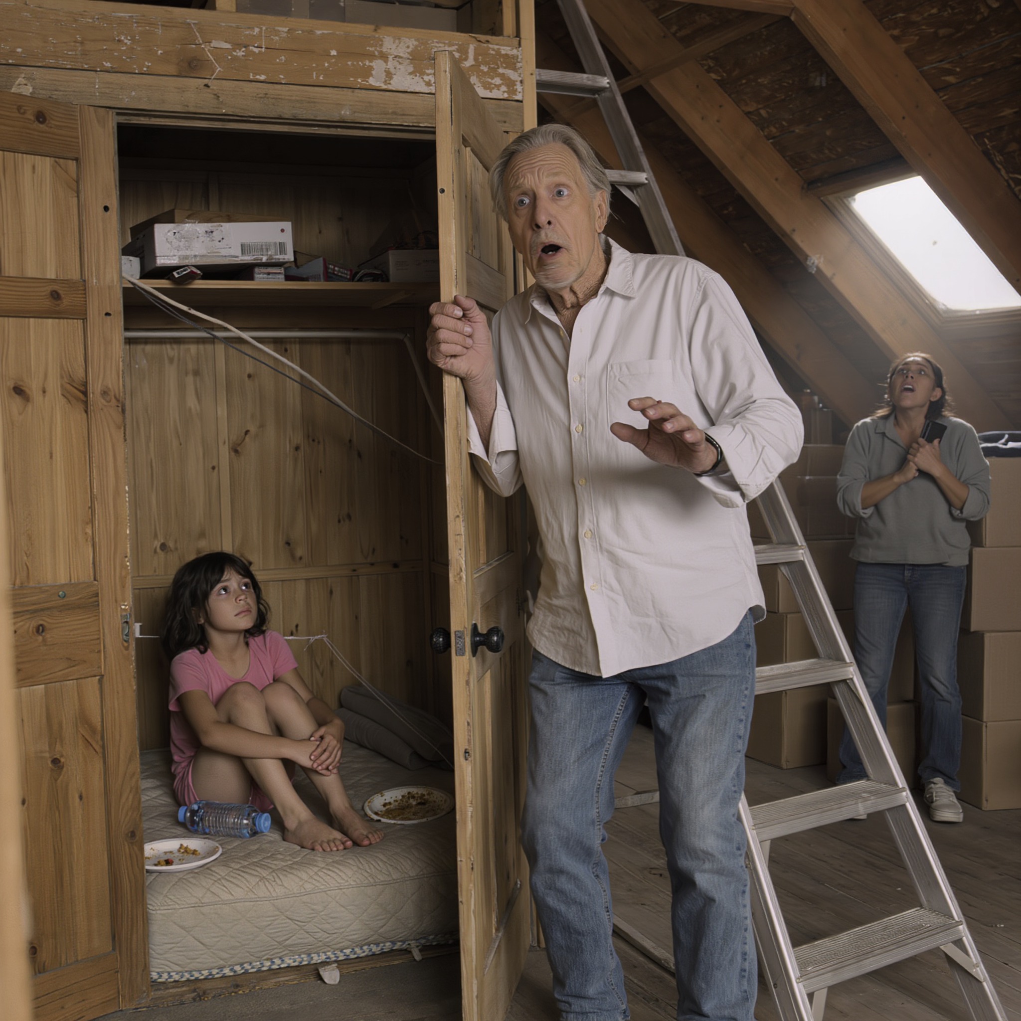 « J’ai tout fait pour rester discrète. » Mon fils et sa femme m’avaient dit qu’ils avaient juste besoin que j’engage une femme de ménage pendant leur voyage à Hawaï, mais une heure après son arrivée dans leur maison impeccable de Portland, elle m’a appelée en larmes et m’a chuchoté que quelqu’un pleurait au grenier. Quand j’ai descendu l’échelle et entendu cette petite voix derrière une vieille porte de placard en bois, j’ai compris que ma famille me cachait quelque chose de bien pire qu’un simple désordre.