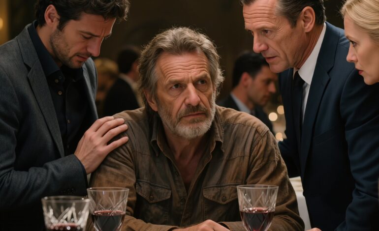 Lors d’un dîner de luxe, le père de mon gendre a fait glisser une enveloppe couleur crème sur la table et m’a calmement demandé de démissionner, de rembourser les sommes dues et de disparaître avant que sa famille ne révèle mon passé. Mais lorsque j’ai posé mon verre d’eau et dit : « Avant d’ouvrir cela, je pense que vous devriez savoir quelque chose à mon sujet », personne à cette table n’a compris que le vieil homme discret en chemise de flanelle était entré avec une vérité bien plus lourde que leur accusation.