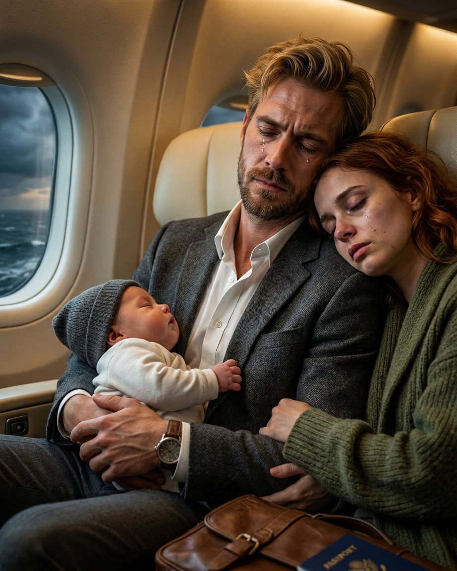 Une jeune fille et son bébé s’endorment sur l’épaule d’un PDG dans un avion, mais se réveillent sous le choc lorsqu’il…