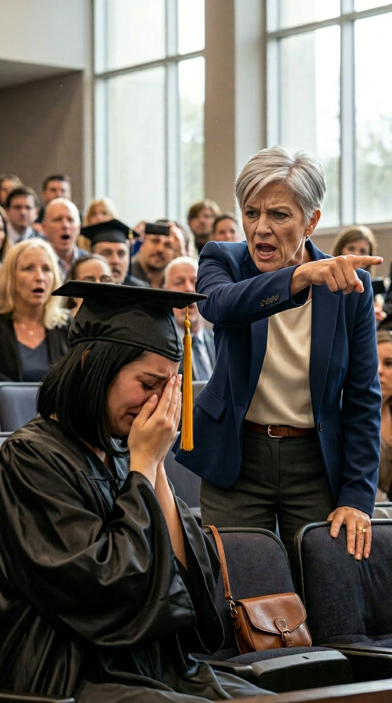 Ma toge de remise de diplôme me paraissait plus lourde qu’elle n’aurait dû l’être, comme si le tissu savait ce que ma famille avait fait pour que je l’obtienne. Famille  L’auditorium municipal d’Austin était bondé — des parents en chemises repassées, téléphones levés bien haut, la scène bordée de bannières bleues et le corps enseignant en robes noires. Quand on prononça mon nom, la voix de l’annonceur retentit dans les haut-parleurs :