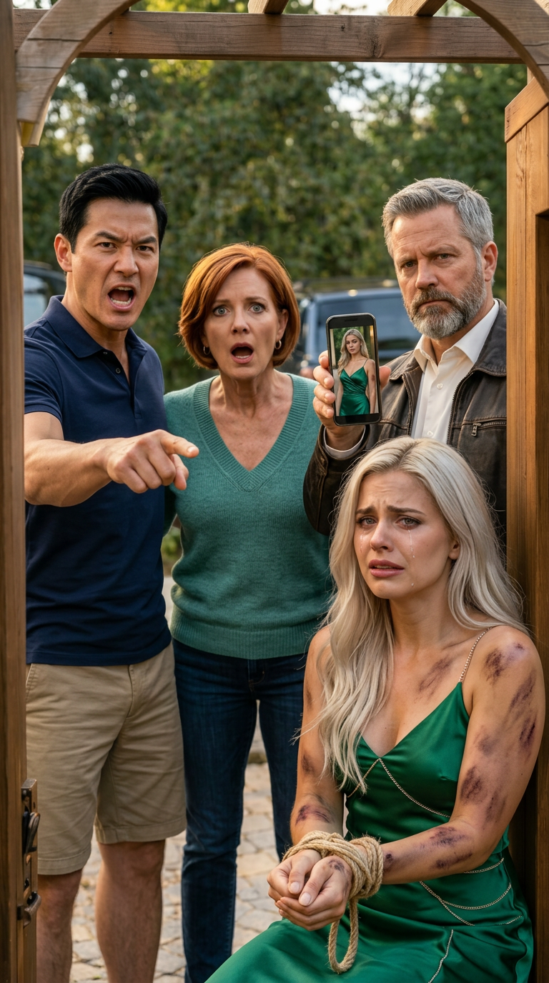 Ils riaient tandis qu’elle restait ligotée comme un panneau d’avertissement, humiliée devant ses cousins ​​et des inconnus. Sa mère appelait cela de la « discipline », son père de l’« apprentissage ». Puis l’oncle riche arriva, lança un enregistrement… et ceux qui filmaient comprirent soudain qui allait en subir les conséquences.