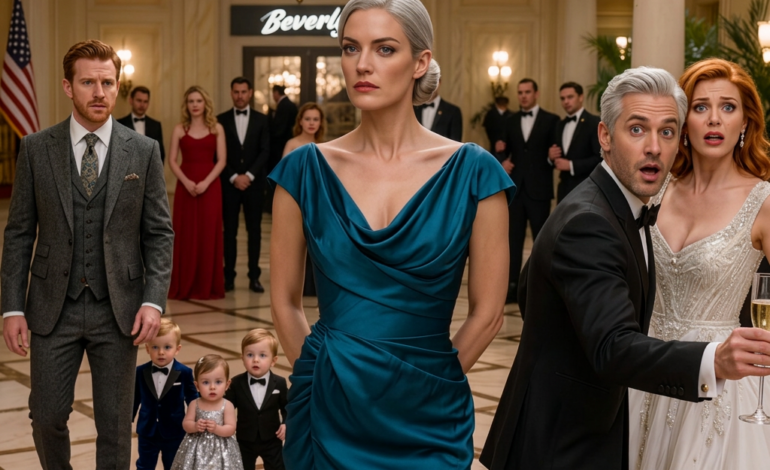 Au mariage au Beverly Hills Grand Hotel, tous s’attendaient à voir briller la nouvelle vie « parfaite » de Ryan Mitchell et à ce que son ex-femme, Emily Carter, fasse une apparition discrète et embarrassée. Au lieu de cela, Emily est arrivée dans une robe saphir, accompagnée d’un allié de poids, de trois enfants inattendus et d’une vérité qui a glacé le sang. Lorsque les lustres ont cessé de scintiller, le véritable spectacle n’avait rien à voir avec l’amour : c’était une chute savamment orchestrée.