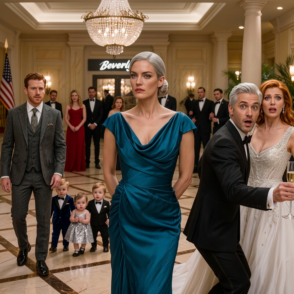 Au mariage au Beverly Hills Grand Hotel, tous s’attendaient à voir briller la nouvelle vie « parfaite » de Ryan Mitchell et à ce que son ex-femme, Emily Carter, fasse une apparition discrète et embarrassée. Au lieu de cela, Emily est arrivée dans une robe saphir, accompagnée d’un allié de poids, de trois enfants inattendus et d’une vérité qui a glacé le sang. Lorsque les lustres ont cessé de scintiller, le véritable spectacle n’avait rien à voir avec l’amour : c’était une chute savamment orchestrée.