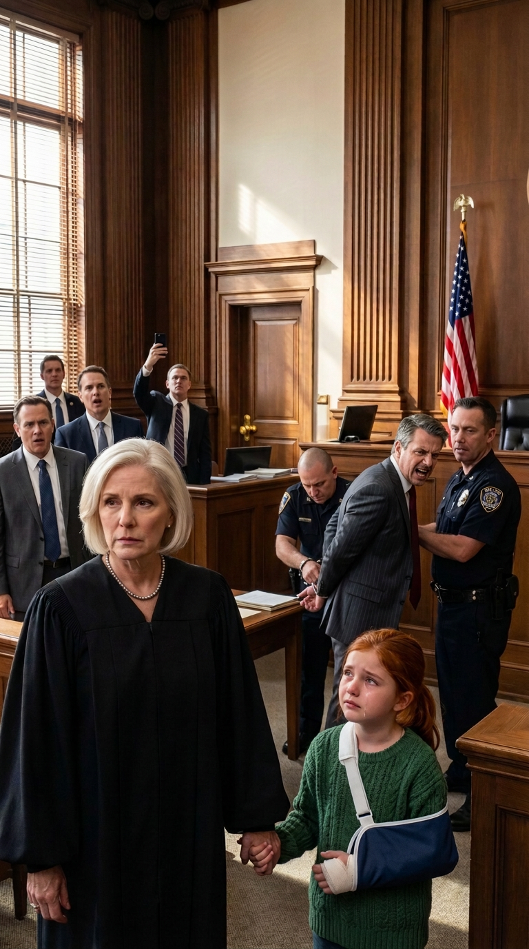 Ma fille de 11 ans est rentrée à la maison avec un bras cassé et des bleus partout. Après l’avoir emmenée d’urgence à l’hôpital, je suis allée directement à l’école pour trouver le harceleur – et j’ai découvert que son père était mon ex. Il a ri en me voyant. « Telle mère, telle fille. Toutes deux des ratées. » Je l’ai ignoré et j’ai interrogé le garçon. Il m’a bousculée et a ricané : « C’est mon père qui finance cette école. C’est moi qui décide. » Quand je lui ai demandé s’il avait fait du mal à ma fille et qu’il a répondu oui, j’ai passé un coup de fil. « On a les preuves. » Ils se sont trompés d’enfant – la fille du président de la Cour.