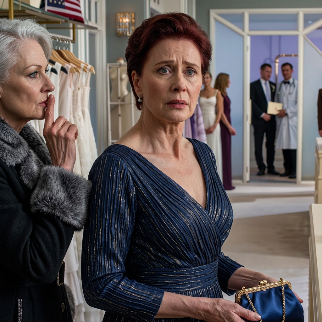 Avant le mariage de ma fille, la propriétaire de la boutique m’a chuchoté : « Cache-toi ! » — Cinq minutes plus tard, j’ai tout entendu.