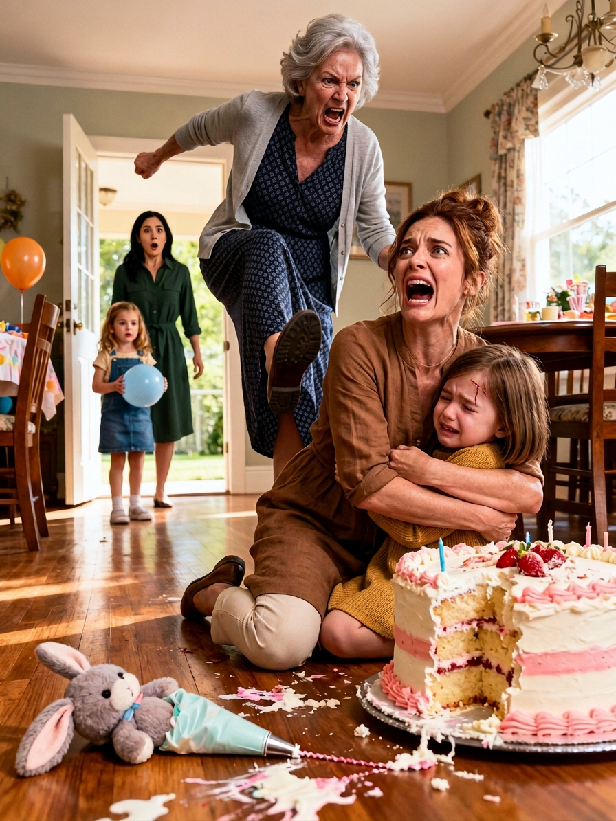 J’ai décidé d’arriver tôt pour aider ma mère à préparer le gâteau d’anniversaire de ma nièce. Alors que tout était prêt sur la table, ma fille de quatre ans s’est précipitée dessus et a plongé son doigt dans le gâteau. Ma mère l’a vue et a crié : « Quelle petite peste ! »
