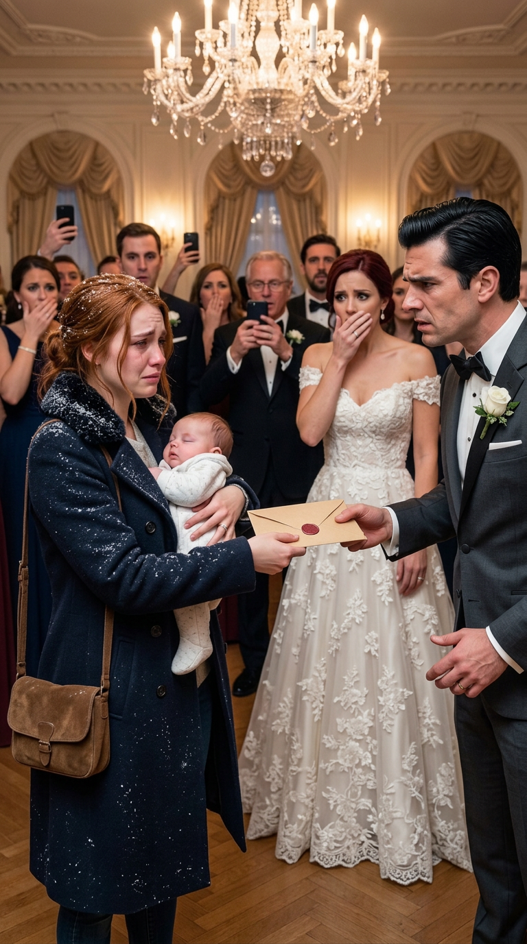 Six semaines après que Mason nous ait jetées, mon nouveau-né et moi, dans un brouillard à couper au couteau, ses dernières paroles résonnaient encore en moi : « Tu t’en sortiras. Tu survivras toujours. » Me voilà maintenant au fond de la salle, à son mariage fastueux, mon bébé endormi contre moi, une enveloppe scellée brûlant dans ma main. Quand il m’a aperçue, son sourire s’est fissuré. « Qu’est-ce que tu fais là ? » a-t-il sifflé. J’ai murmuré : « Je te donne ce que tu as oublié… et je reprends ce que tu as volé. » Puis la musique s’est arrêtée.