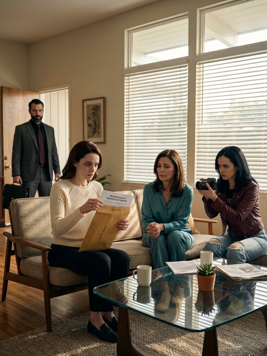 La nuit où j’ai annoncé à mes parents que j’avais « tout perdu », ma mère ne m’a pas demandé si j’allais bien. Elle m’a écrit : « Il faut qu’on parle en privé. » J’avais monté une start-up tech à partir de rien et je l’avais revendue 20 millions de dollars, mais mon avocat a insisté pour que je mente et que je dise que j’avais tout perdu… À 3 heures du matin, mon cousin m’a transféré une capture d’écran d’une conversation privée de groupe familial que je n’aurais jamais dû voir : « C’est notre chance… Prépare les papiers… Ne la laisse surtout pas découvrir l’existence de la fiducie. » À 7 h 14, ma mère m’appelait à la maison, et une enveloppe à mon nom m’attendait. Je l’ai ouverte et j’ai vu les mots « révocation des droits du bénéficiaire »… Ma sœur a alors levé son téléphone pour me filmer en train de m’effondrer – et c’est à ce moment-là que la porte d’entrée s’est ouverte…