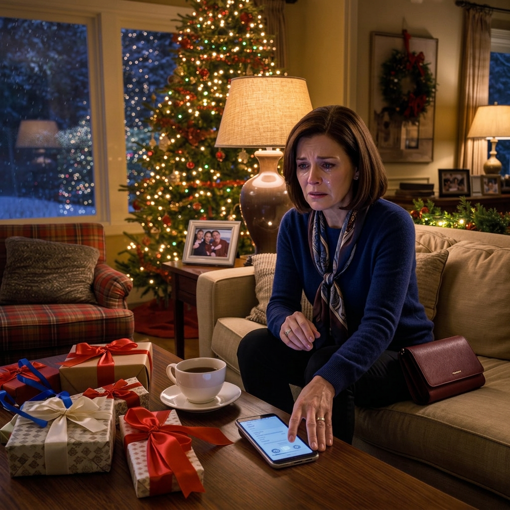 Ma fille a annulé mon invitation de Noël et m’a dit : « Maman, tu n’as rien à faire à cette fête. Ne viens pas. Tu es un fardeau.» Je suis restée assise là, les yeux rivés sur mon téléphone, tandis que les lumières du sapin clignotaient dans un coin de mon salon.