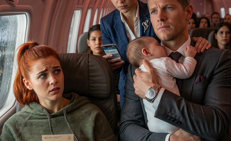 Une jeune fille pauvre, berçant son bébé endormi sur l’épaule d’un PDG, s’endort pendant un vol, mais à son réveil, elle a le cœur serré lorsqu’il se présente.